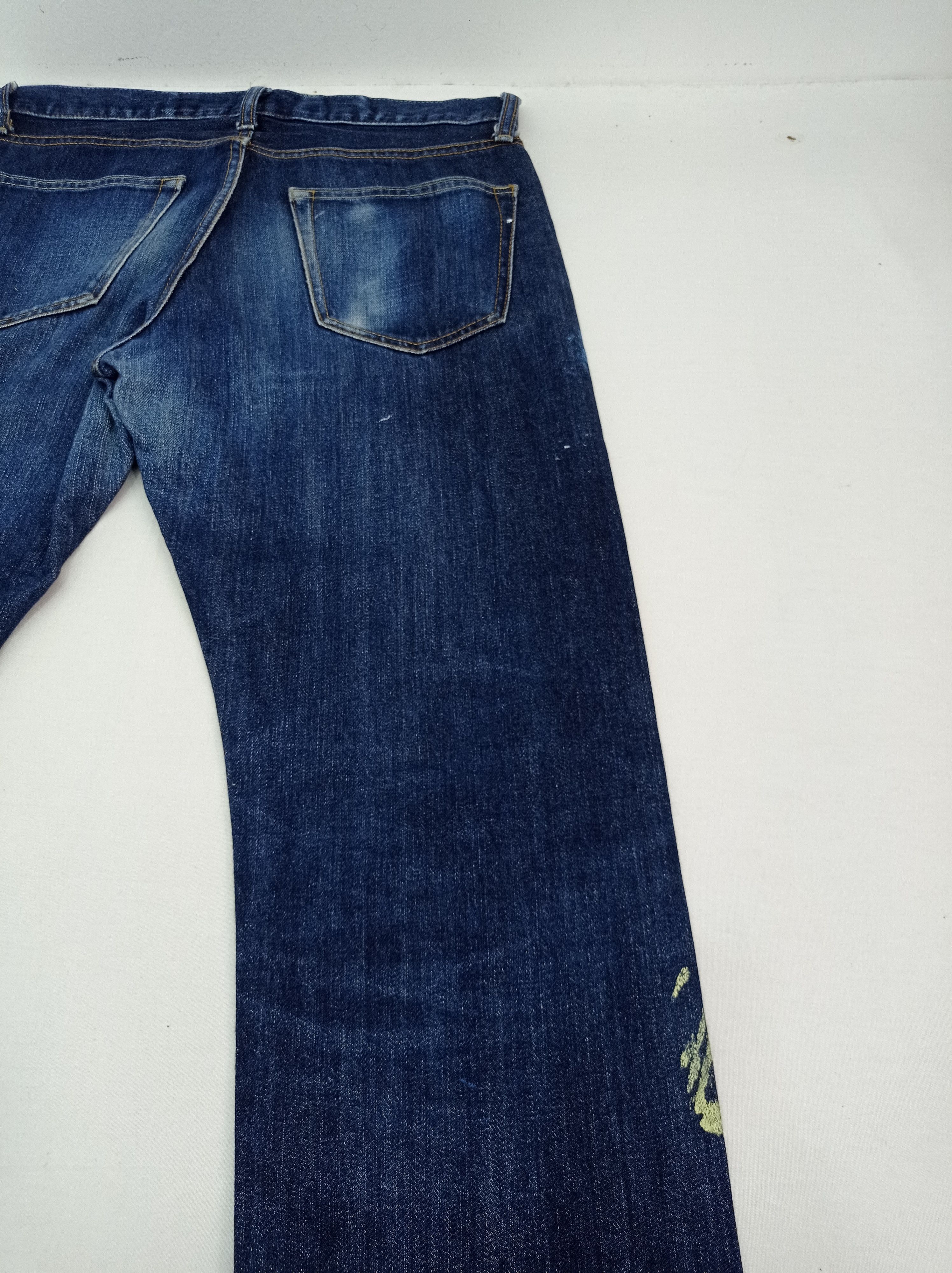 Japanese Brand 🔥Uniqlo Selvage Paint Splatter Denim Pants Size US 31 - 16 Thumbnail