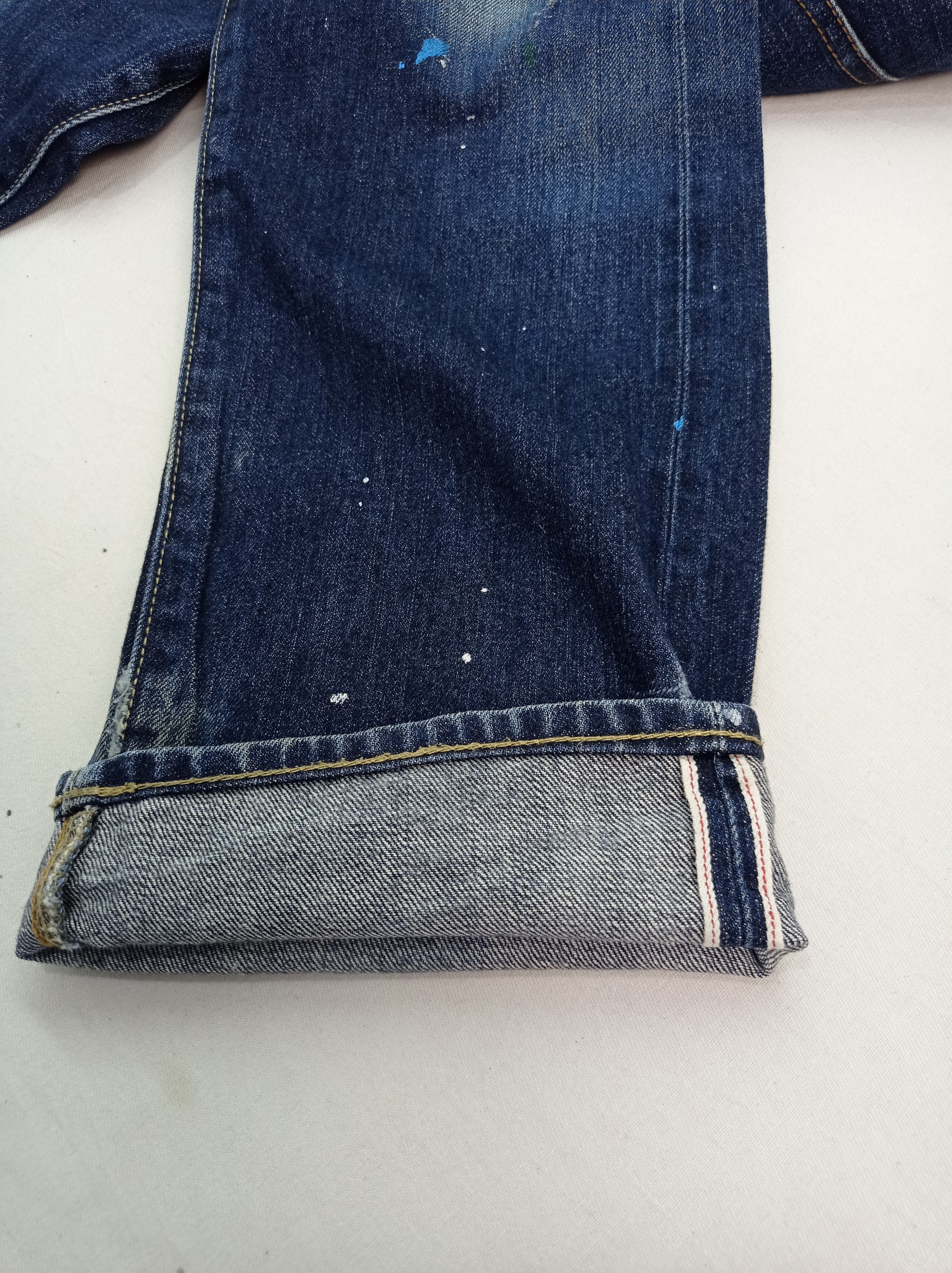 Japanese Brand 🔥Uniqlo Selvage Paint Splatter Denim Pants Size US 31 - 3 Thumbnail