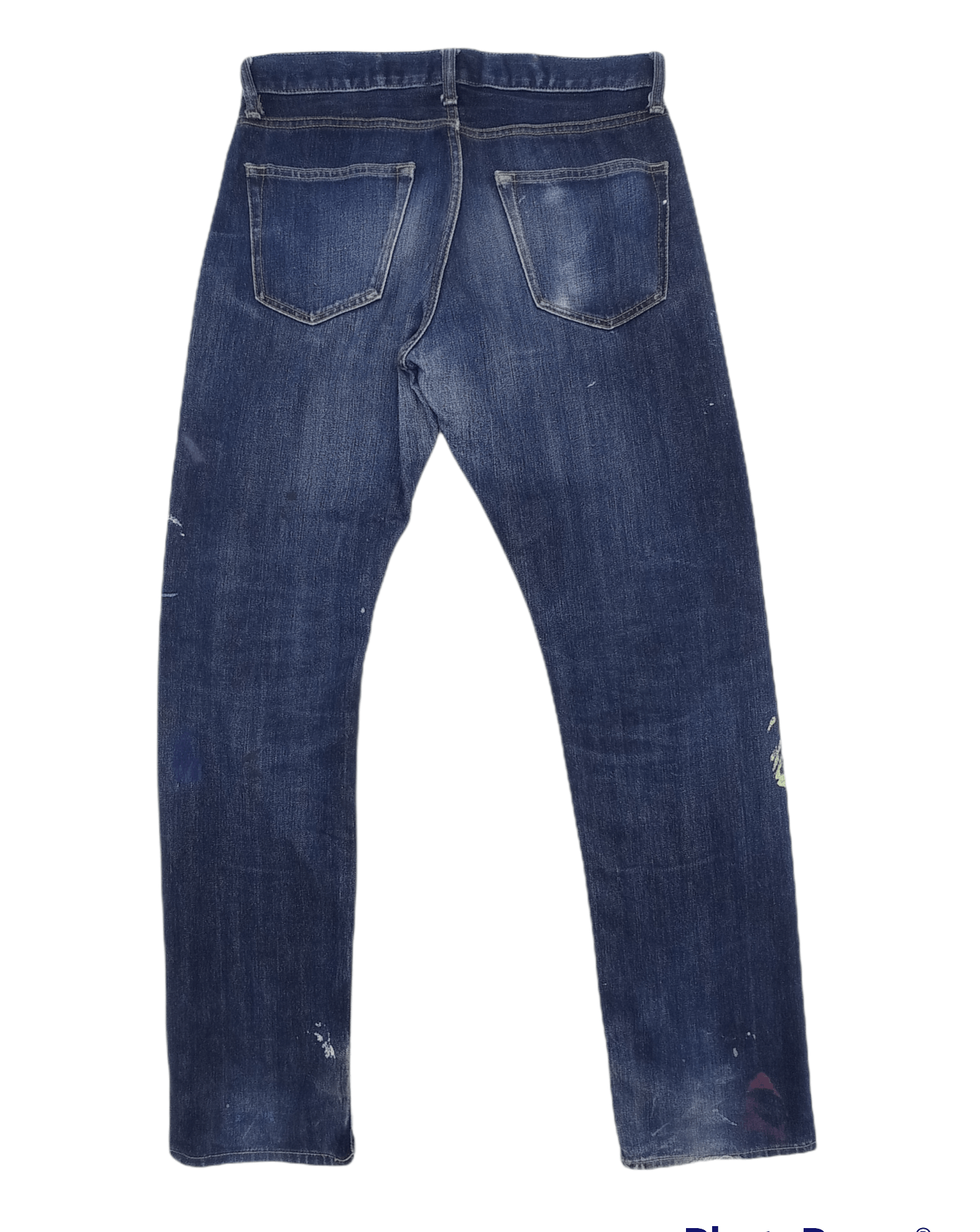 Japanese Brand 🔥Uniqlo Selvage Paint Splatter Denim Pants Size US 31 - 2 Thumbnail