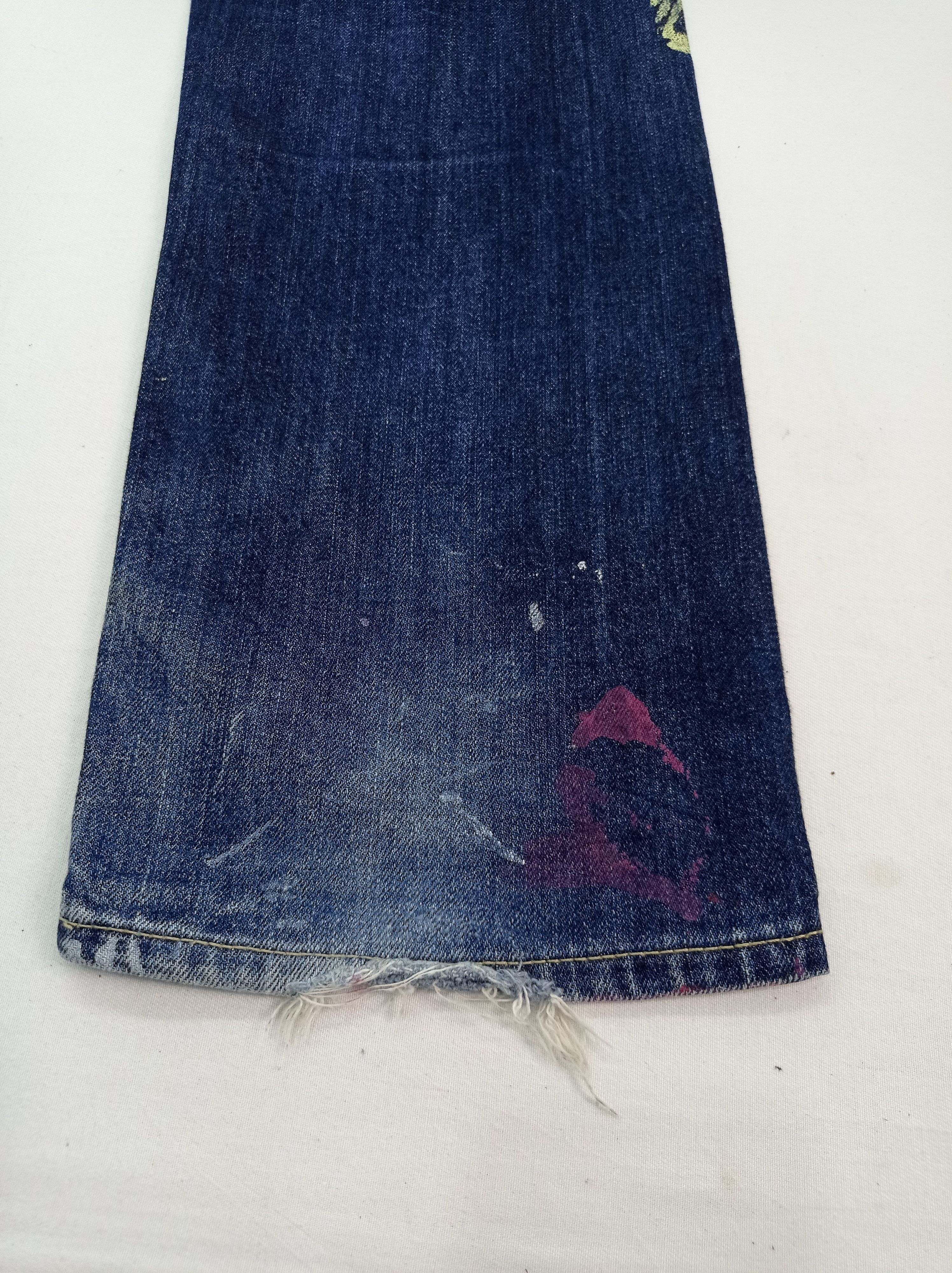 Japanese Brand 🔥Uniqlo Selvage Paint Splatter Denim Pants Size US 31 - 17 Thumbnail