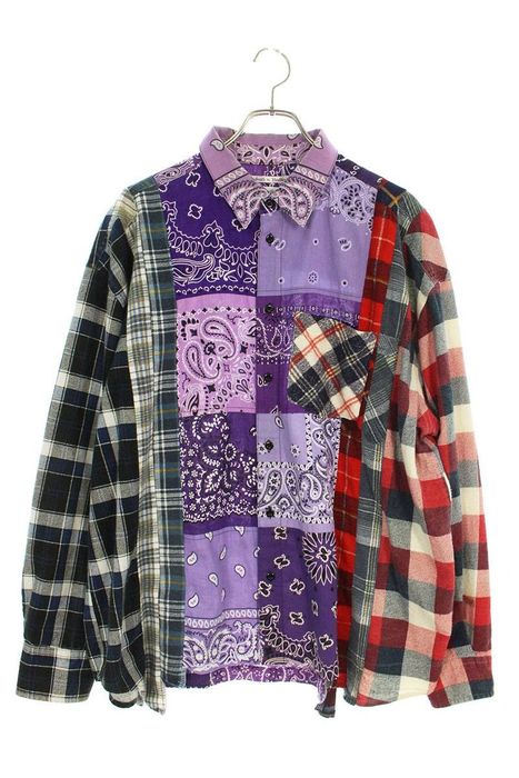 Needles Needles Miyagi Hidetaka Rebuild Flannel Shirt | Grailed