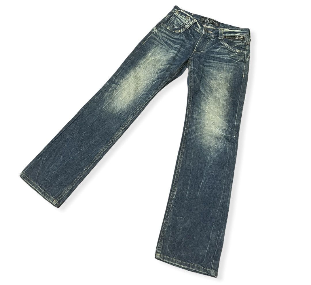 Japanese Brand Japanese Brand Red Pepper Stone Wash Skull Patches Jeans Size US 31 - 7 Thumbnail