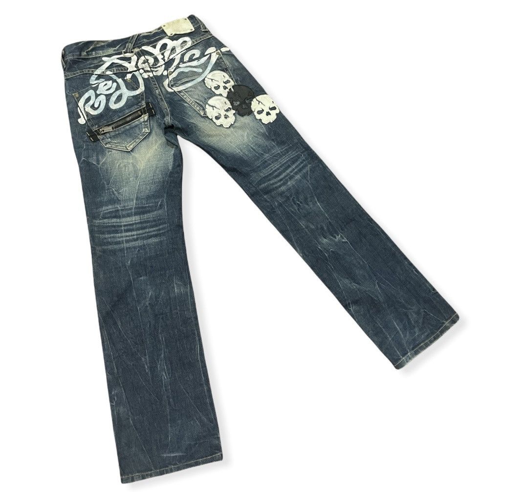 Japanese Brand Japanese Brand Red Pepper Stone Wash Skull Patches Jeans Size US 31 - 3 Thumbnail