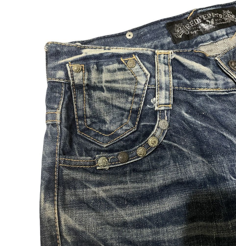 Japanese Brand Japanese Brand Red Pepper Stone Wash Skull Patches Jeans Size US 31 - 11 Thumbnail