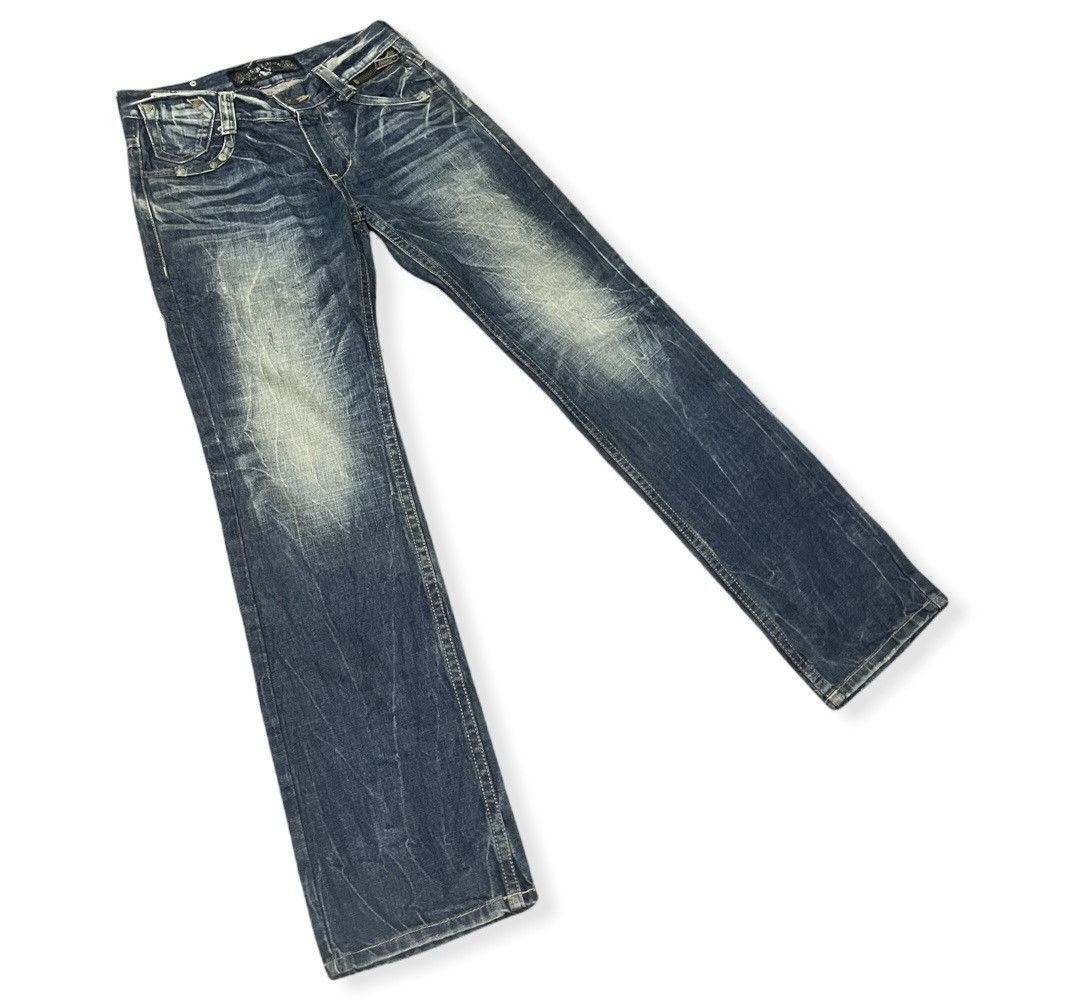 Japanese Brand Japanese Brand Red Pepper Stone Wash Skull Patches Jeans Size US 31 - 8 Thumbnail