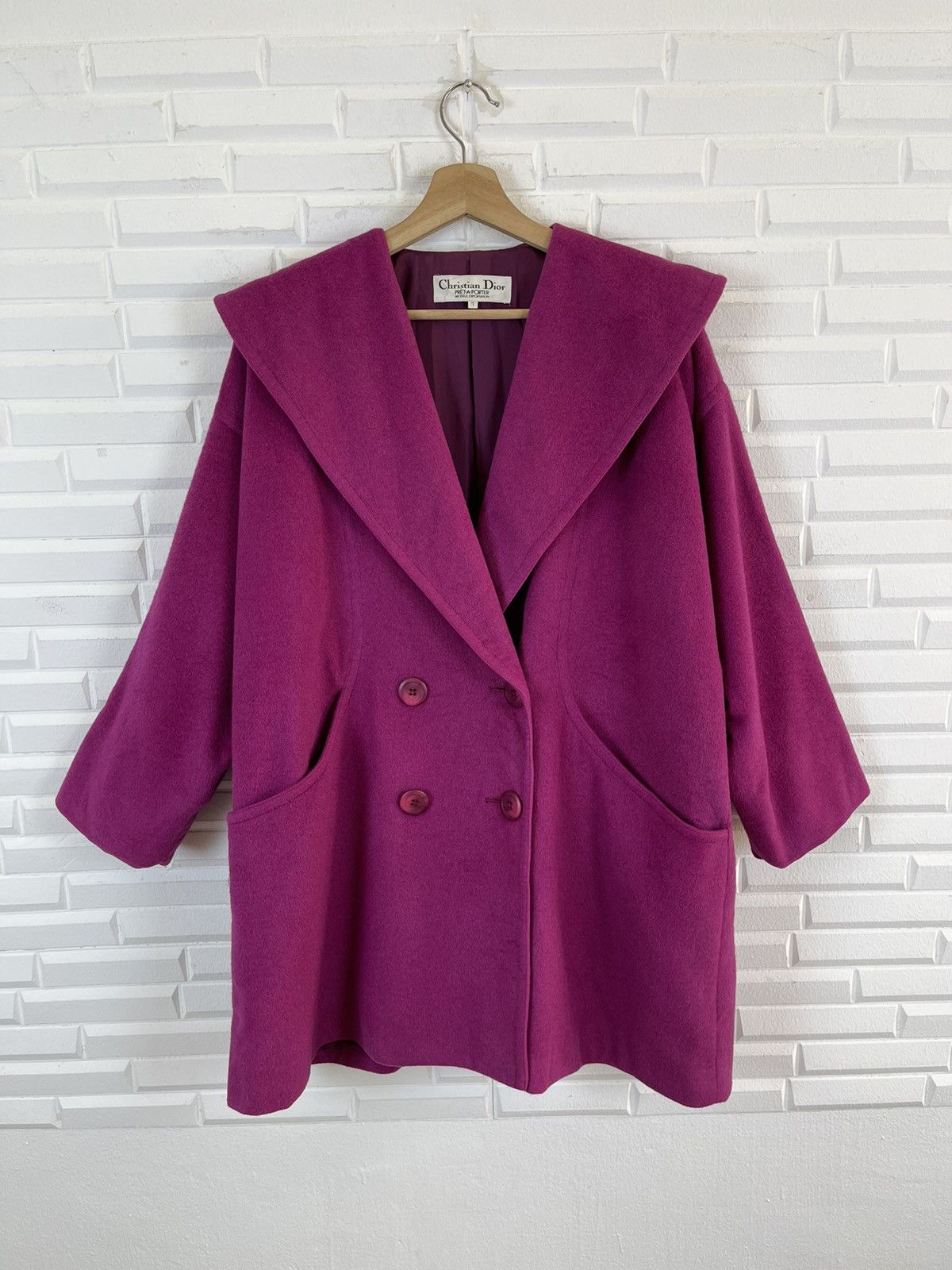 Christian Dior Monsieur × Vintage FW RUNWAY Christian DIOR Haute Couture Cape CD Cashmere Wool Size US L / EU 52-54 / 3 - 4 Thumbnail