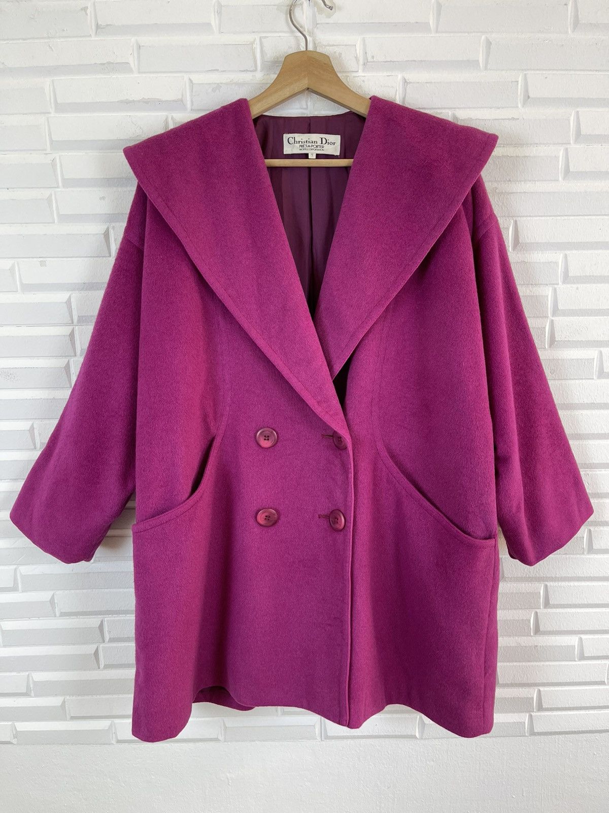 Christian Dior Monsieur × Vintage FW RUNWAY Christian DIOR Haute Couture Cape CD Cashmere Wool Size US L / EU 52-54 / 3 - 2 Thumbnail