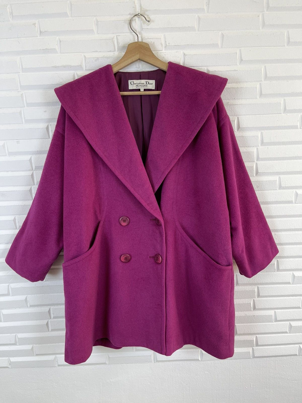 Christian Dior Monsieur × Vintage FW RUNWAY Christian DIOR Haute Couture Cape CD Cashmere Wool Size US L / EU 52-54 / 3 - 3 Thumbnail
