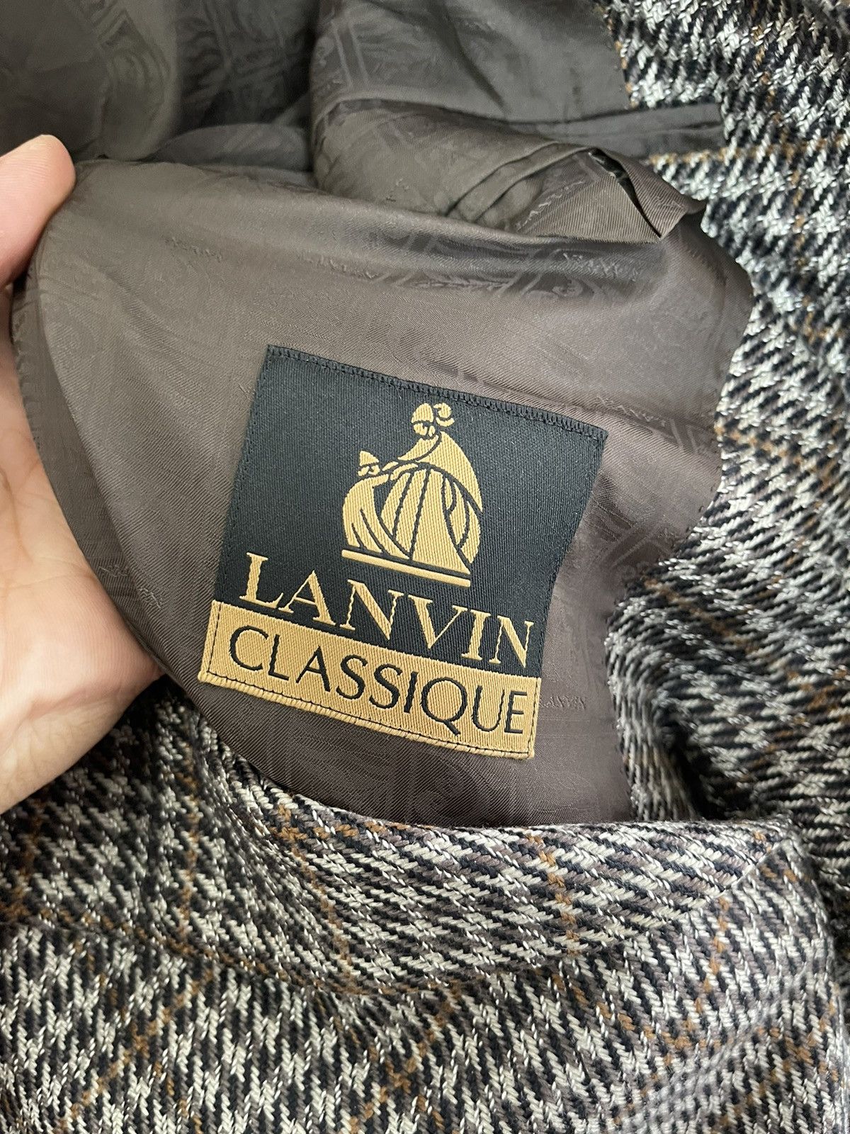 Lanvin × Vintage Vintage Tweed Wool Blazer LANVIN Paris Luxury Size 38R - 3 Thumbnail