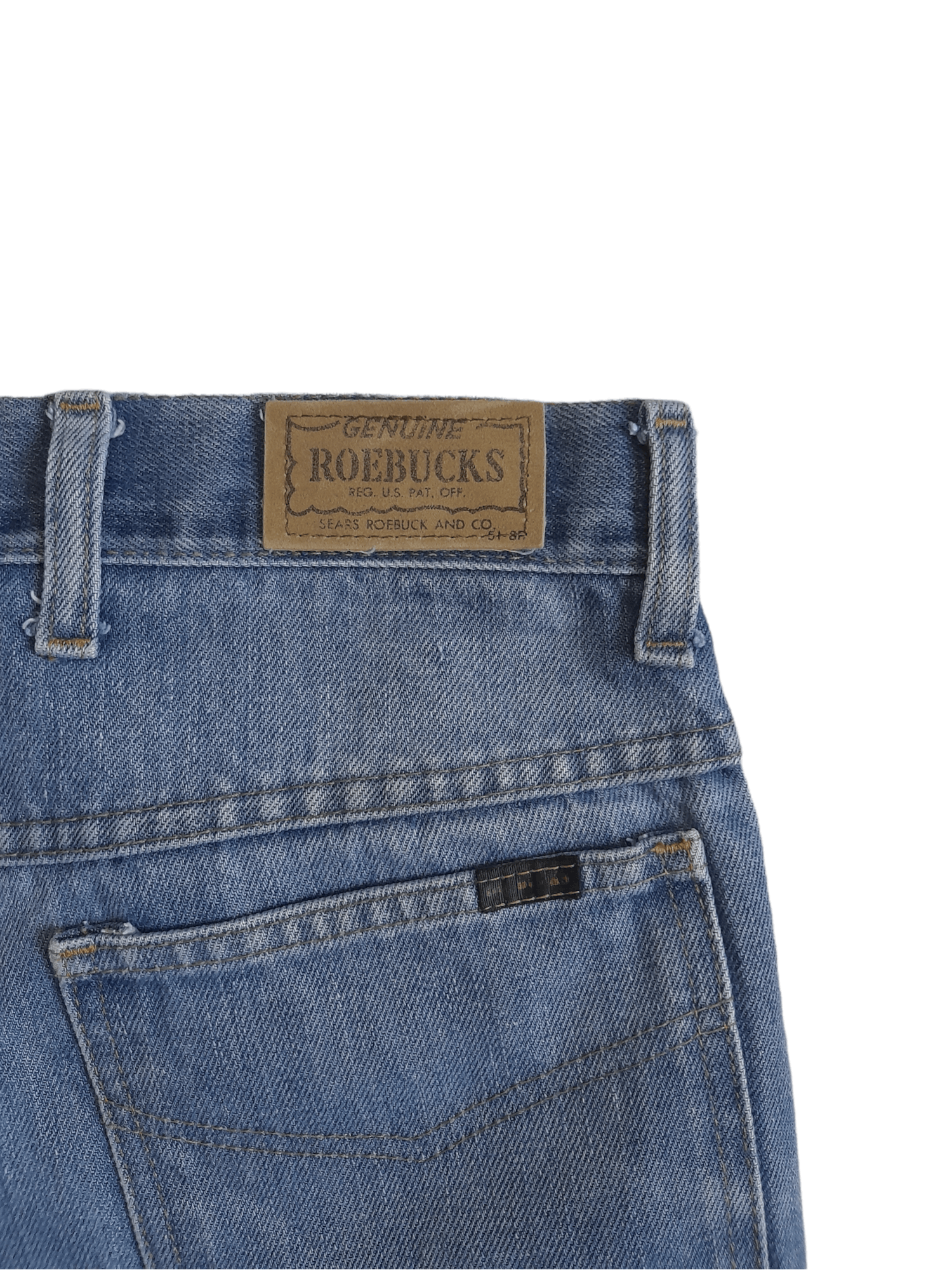 Vintage 80s Roebuck Denim (E357) w41 Size US 41 - 3 Thumbnail