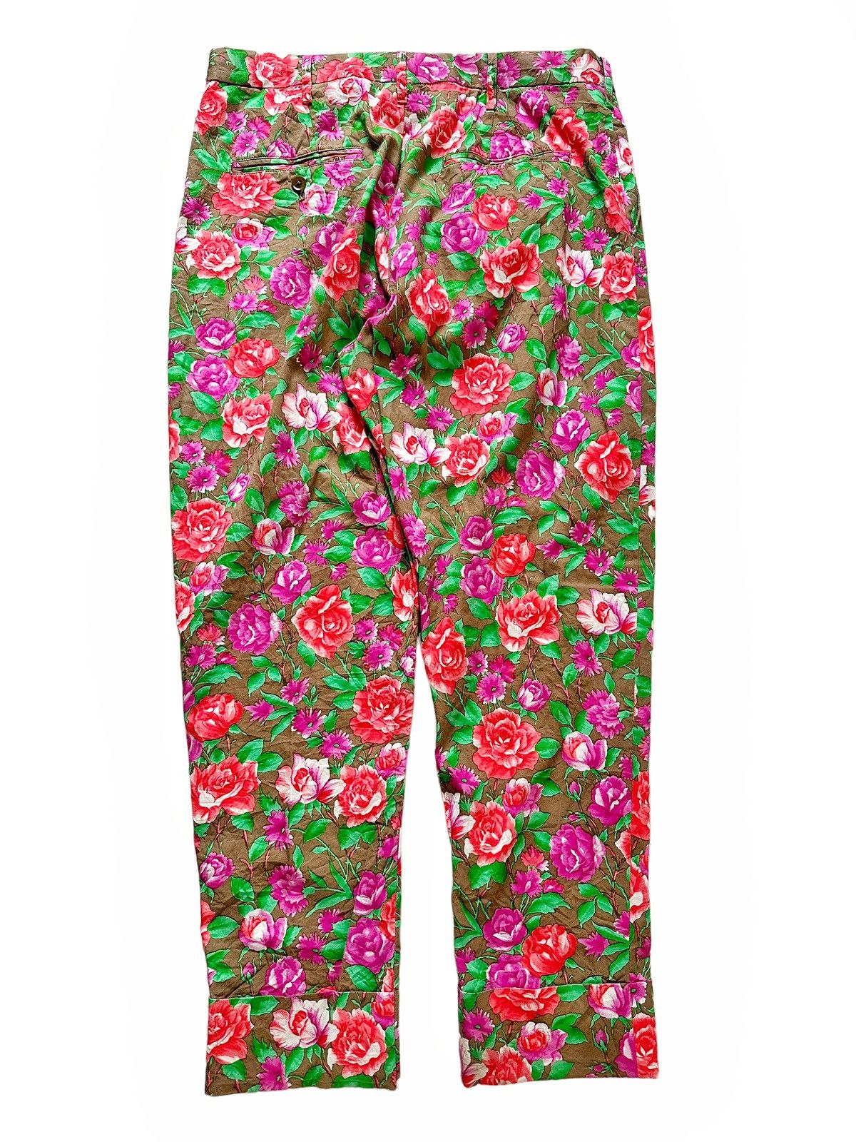 Yohji Yamamoto Runway SS2001 (Sz3) Floral Tailored Flower Trousers Size US 34 / EU 50 - 4 Thumbnail