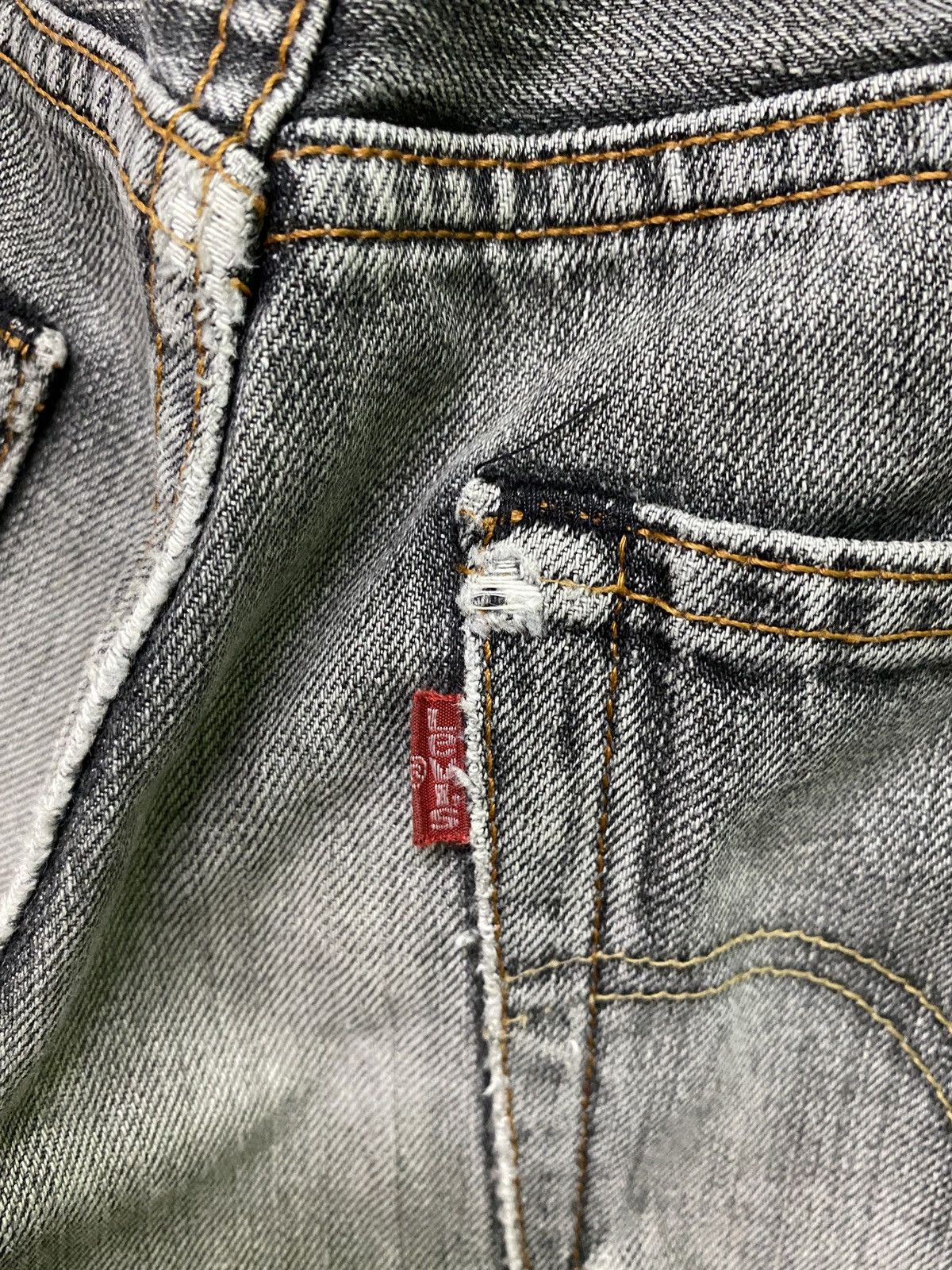 Levi's × Levi's Vintage Clothing × Vintage Vintage 90s LEVIS Black Grey 503 Distressed Denim Size US 28 / EU 44 - 18 Thumbnail