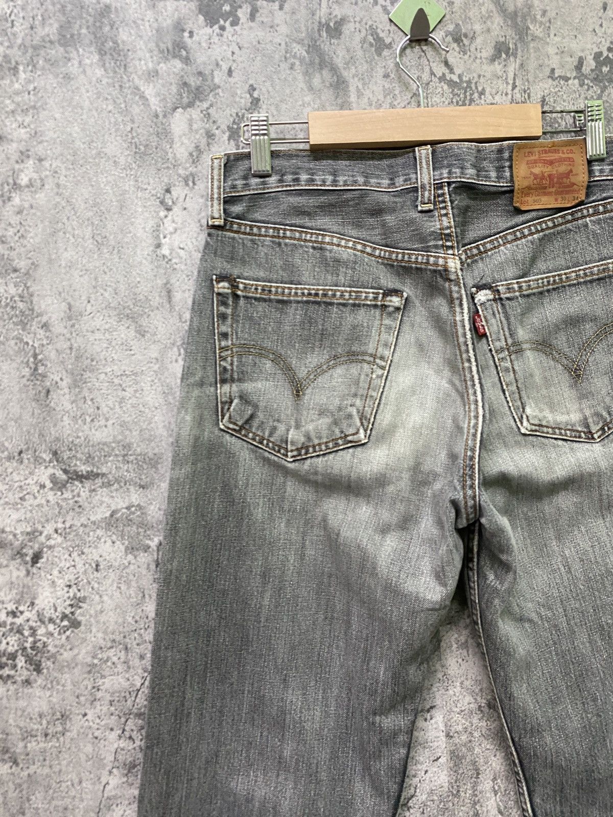 Levi's × Levi's Vintage Clothing × Vintage Vintage 90s LEVIS Black Grey 503 Distressed Denim Size US 28 / EU 44 - 10 Thumbnail