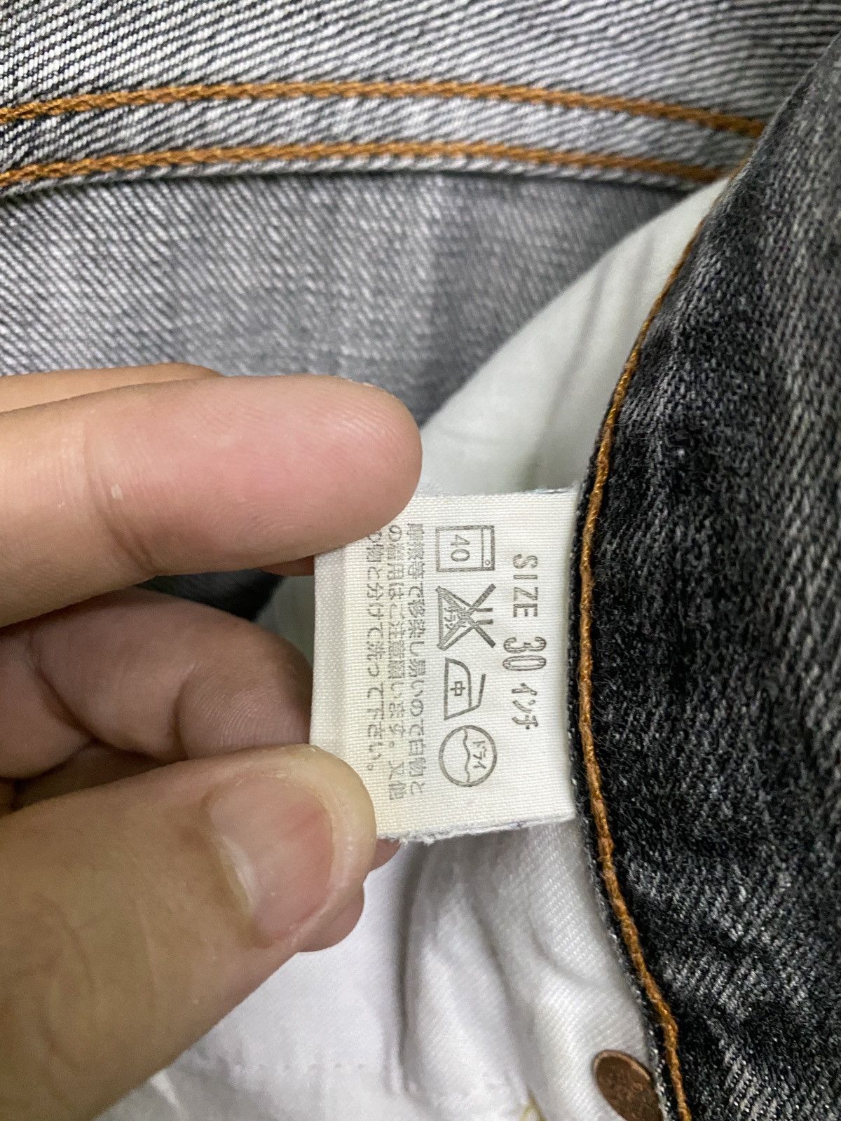 Levi's × Levi's Vintage Clothing × Vintage Vintage 90s LEVIS Black Grey 503 Distressed Denim Size US 28 / EU 44 - 20 Thumbnail