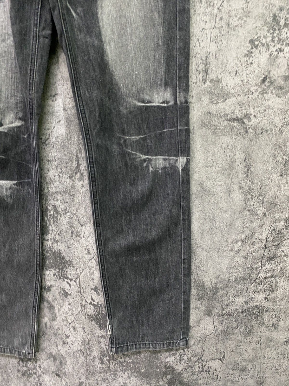 Hysteric Glamour × If Six Was Nine × Le Grande Bleu (L.G.B.) Vintage LOWBOX Black Acid Wash Claw Marks Denim Size US 29 - 6 Thumbnail