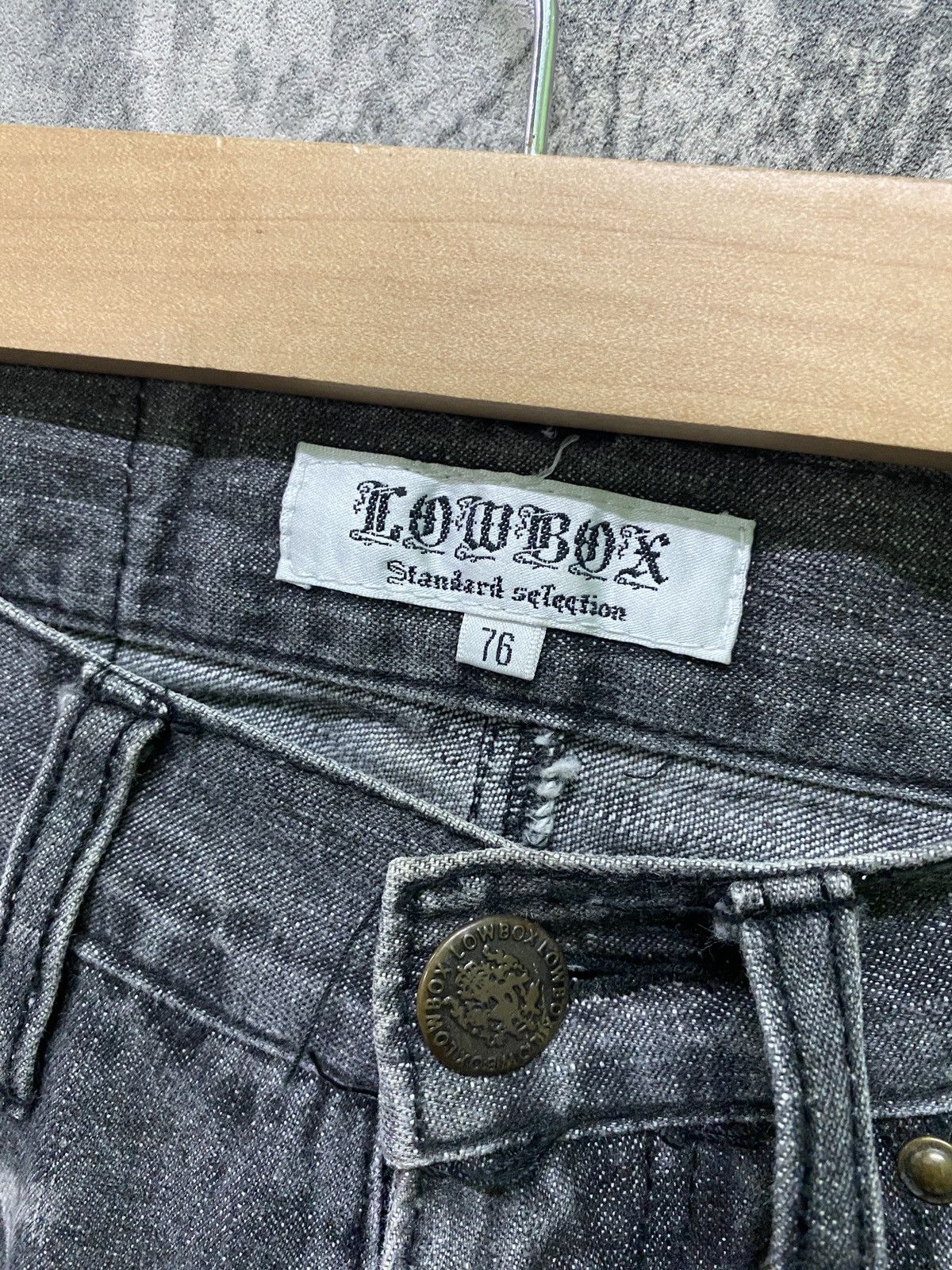 Hysteric Glamour × If Six Was Nine × Le Grande Bleu (L.G.B.) Vintage LOWBOX Black Acid Wash Claw Marks Denim Size US 29 - 10 Thumbnail