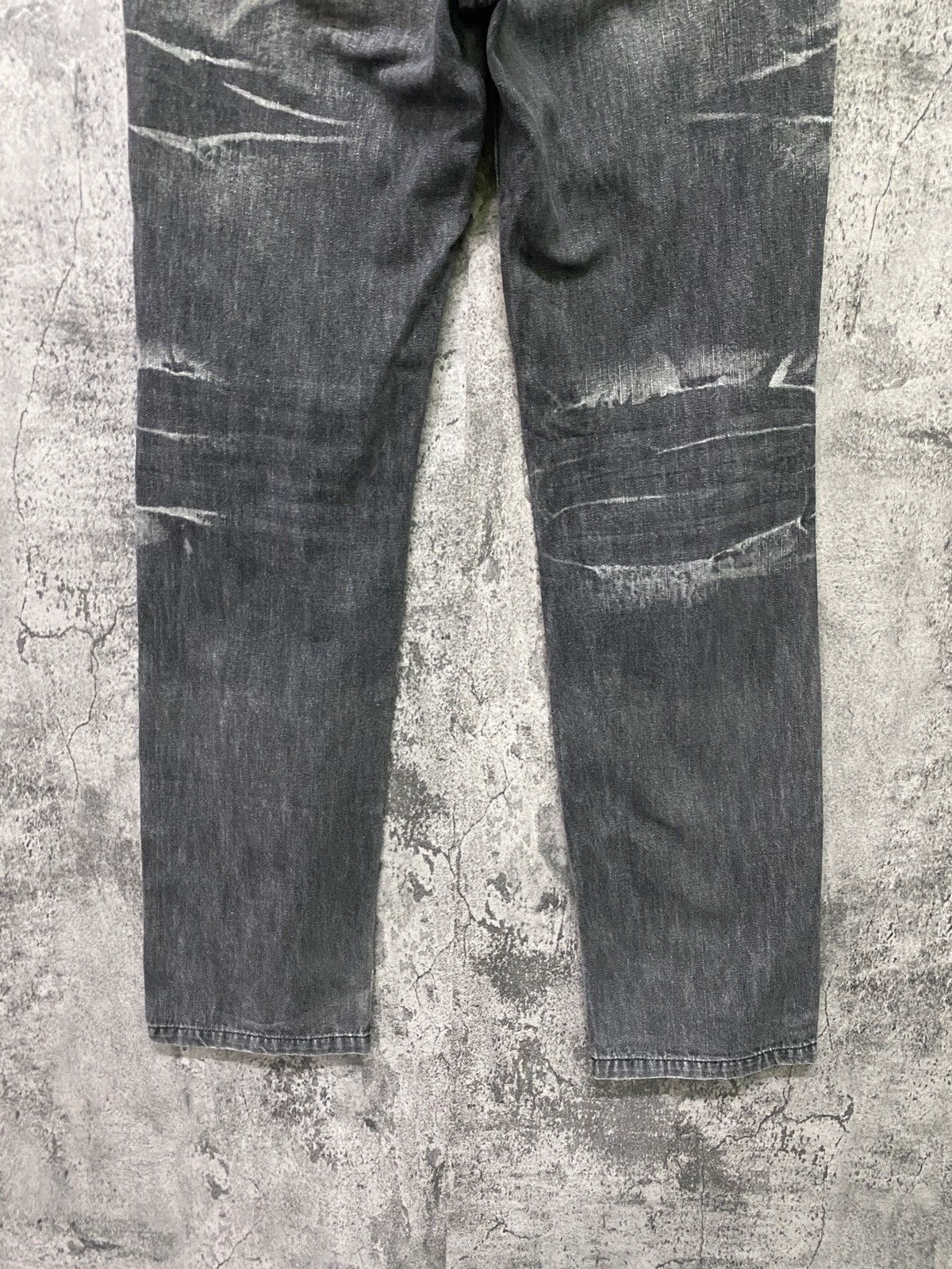 Hysteric Glamour × If Six Was Nine × Le Grande Bleu (L.G.B.) Vintage LOWBOX Black Acid Wash Claw Marks Denim Size US 29 - 16 Thumbnail