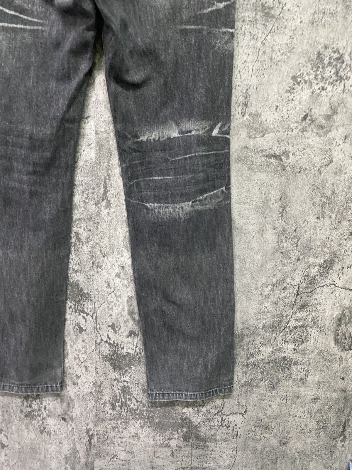 Hysteric Glamour × If Six Was Nine × Le Grande Bleu (L.G.B.) Vintage LOWBOX Black Acid Wash Claw Marks Denim Size US 29 - 14 Thumbnail