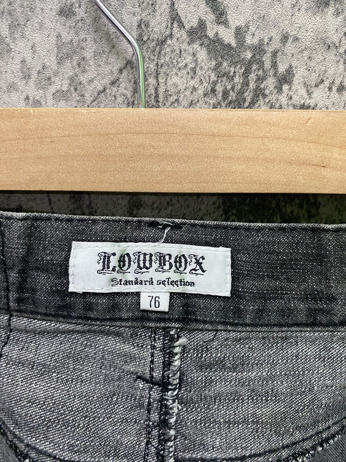 Hysteric Glamour × If Six Was Nine × Le Grande Bleu (L.G.B.) Vintage LOWBOX Black Acid Wash Claw Marks Denim Size US 29 - 18 Thumbnail