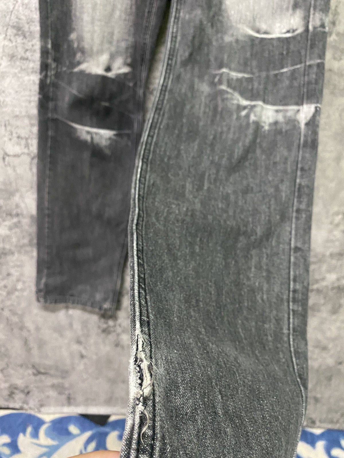 Hysteric Glamour × If Six Was Nine × Le Grande Bleu (L.G.B.) Vintage LOWBOX Black Acid Wash Claw Marks Denim Size US 29 - 9 Thumbnail