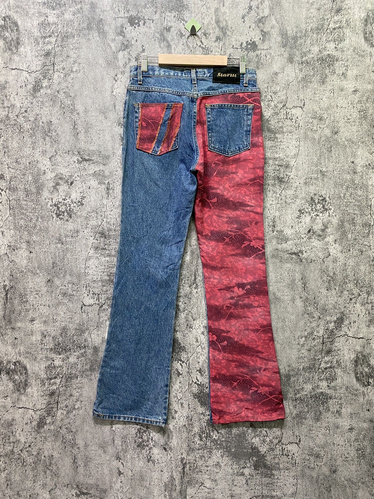 Art Comes First × Designer Storm Custom Denim Pant Flared Bootcut Hybrid Pant Size US 28 / EU 44 - 2 Thumbnail
