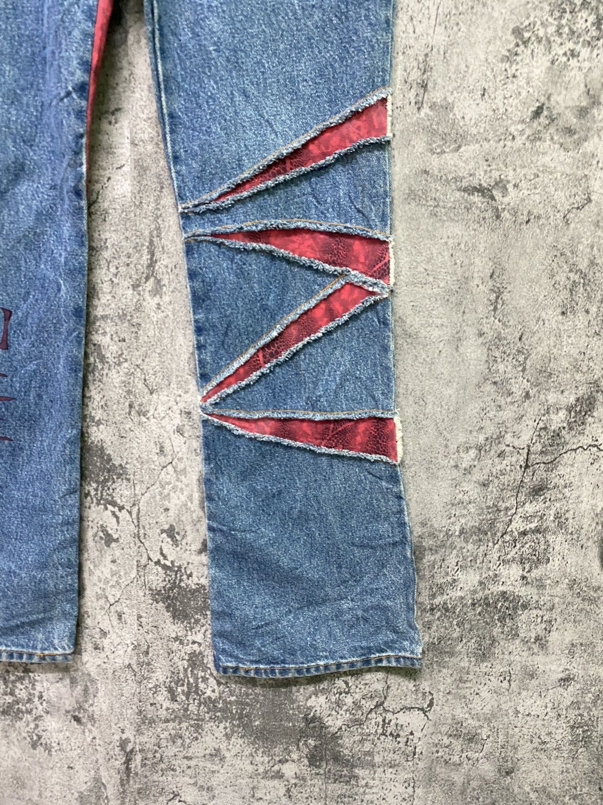 Art Comes First × Designer Storm Custom Denim Pant Flared Bootcut Hybrid Pant Size US 28 / EU 44 - 6 Thumbnail