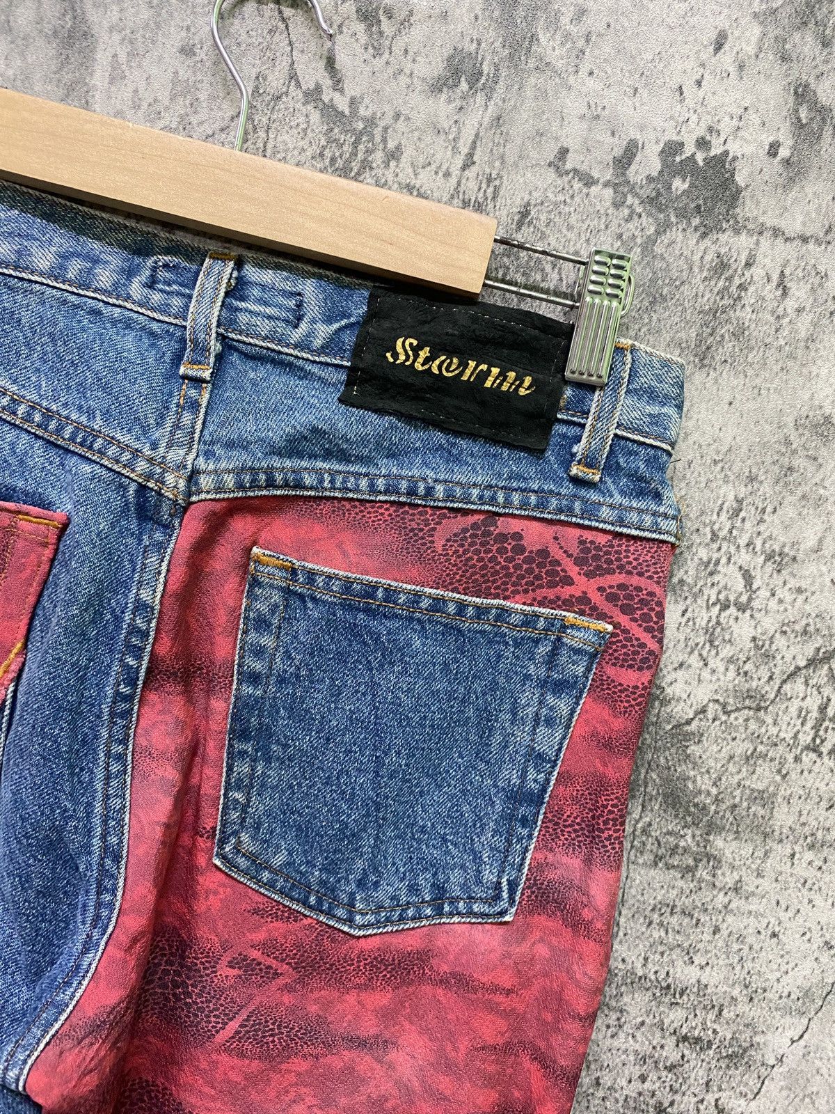 Art Comes First × Designer Storm Custom Denim Pant Flared Bootcut Hybrid Pant Size US 28 / EU 44 - 16 Thumbnail