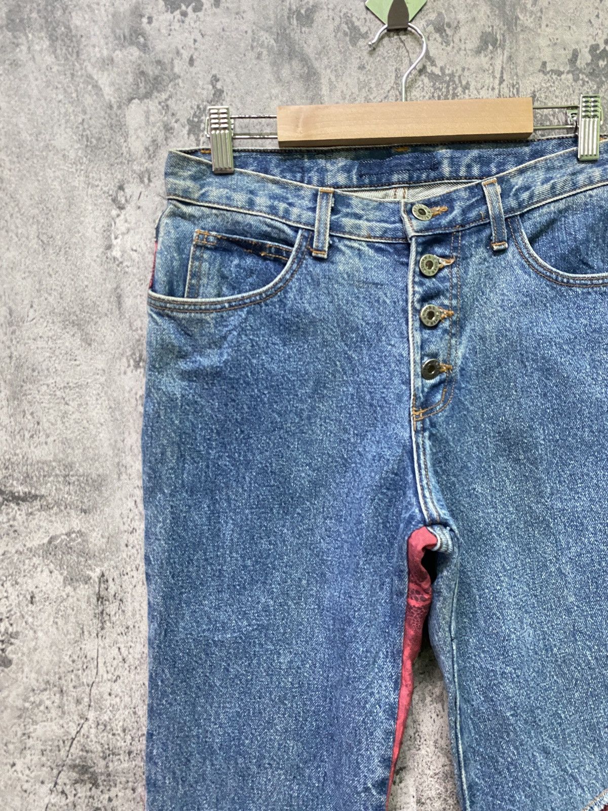 Art Comes First × Designer Storm Custom Denim Pant Flared Bootcut Hybrid Pant Size US 28 / EU 44 - 4 Thumbnail