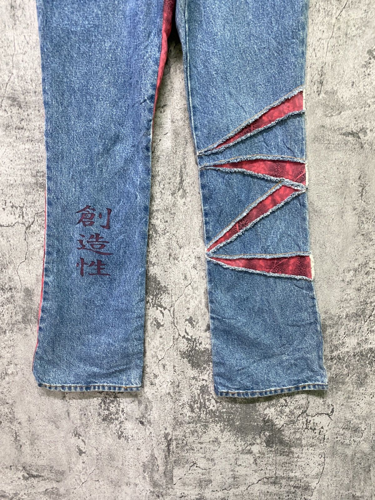 Art Comes First × Designer Storm Custom Denim Pant Flared Bootcut Hybrid Pant Size US 28 / EU 44 - 8 Thumbnail
