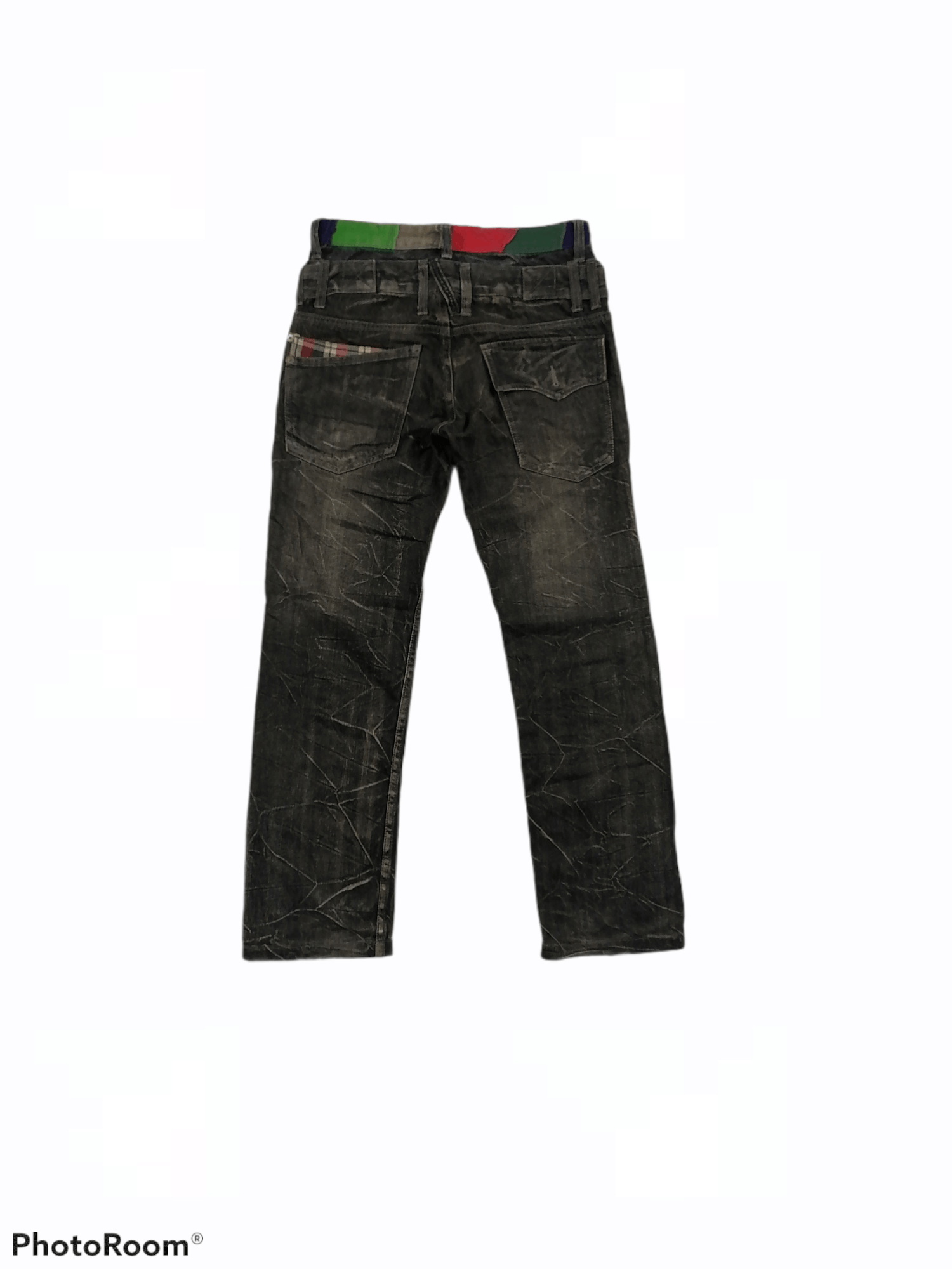 Japanese Brand Patina Double Waist Flash Distressed Denim Pants Size US 30 / EU 46 - 9 Thumbnail