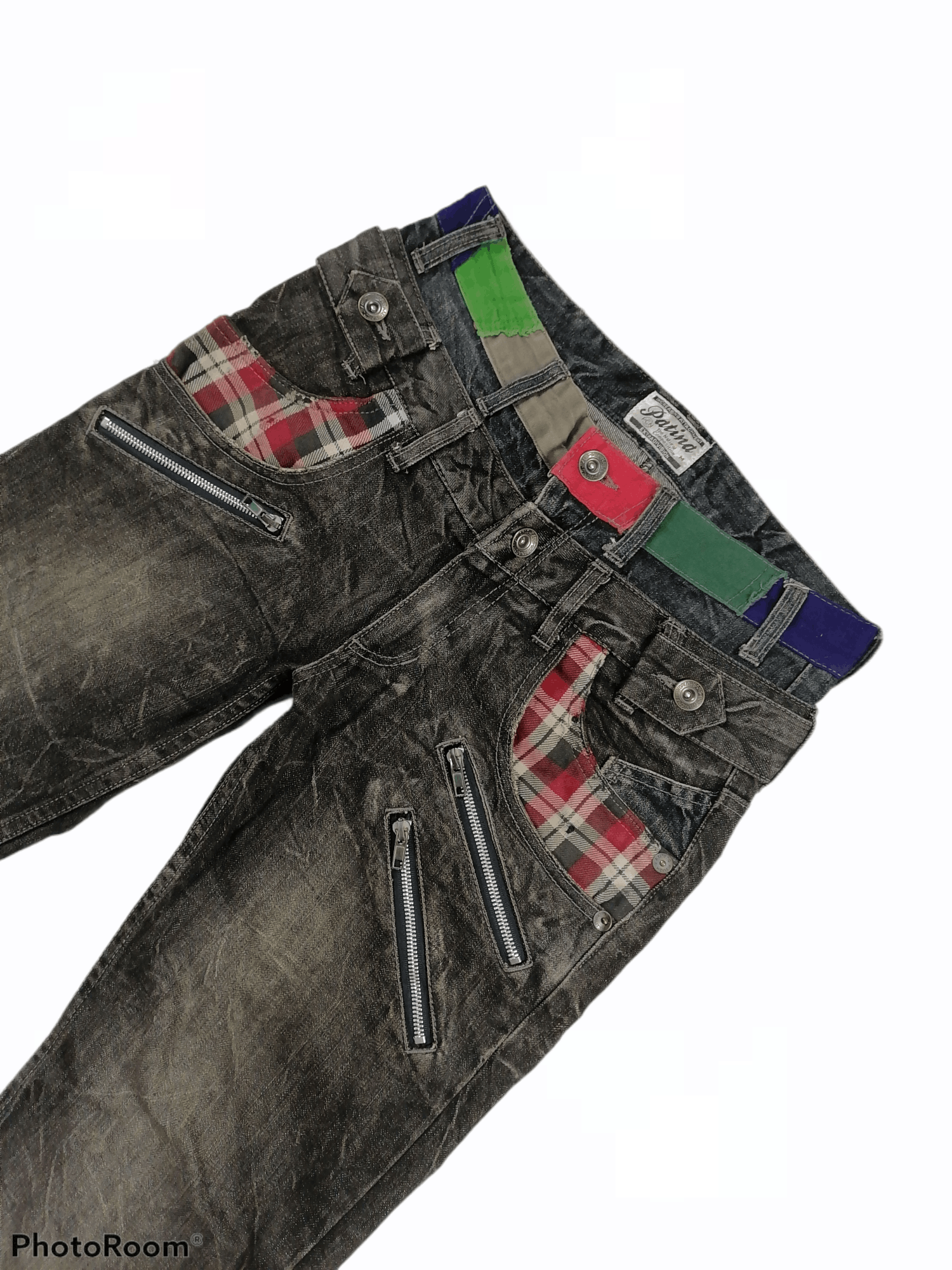 Japanese Brand Patina Double Waist Flash Distressed Denim Pants Size US 30 / EU 46 - 3 Thumbnail
