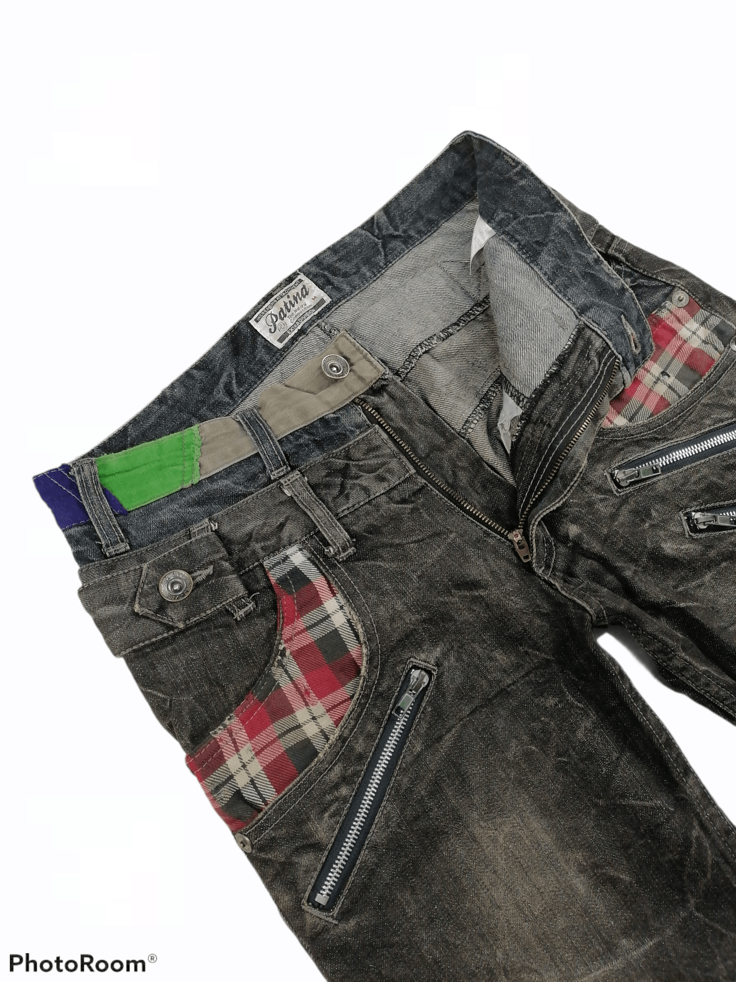Japanese Brand Patina Double Waist Flash Distressed Denim Pants Size US 30 / EU 46 - 7 Thumbnail
