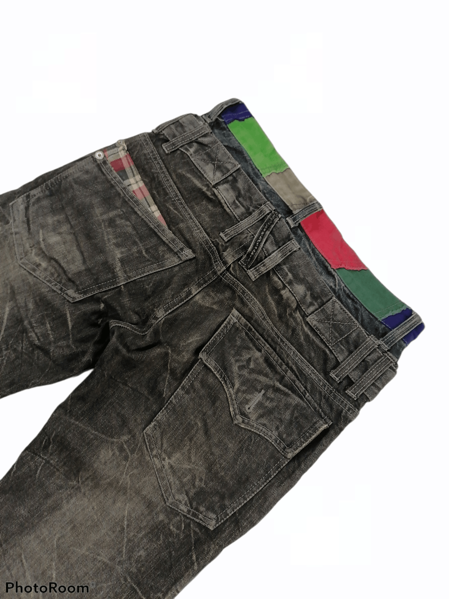 Japanese Brand Patina Double Waist Flash Distressed Denim Pants Size US 30 / EU 46 - 8 Thumbnail
