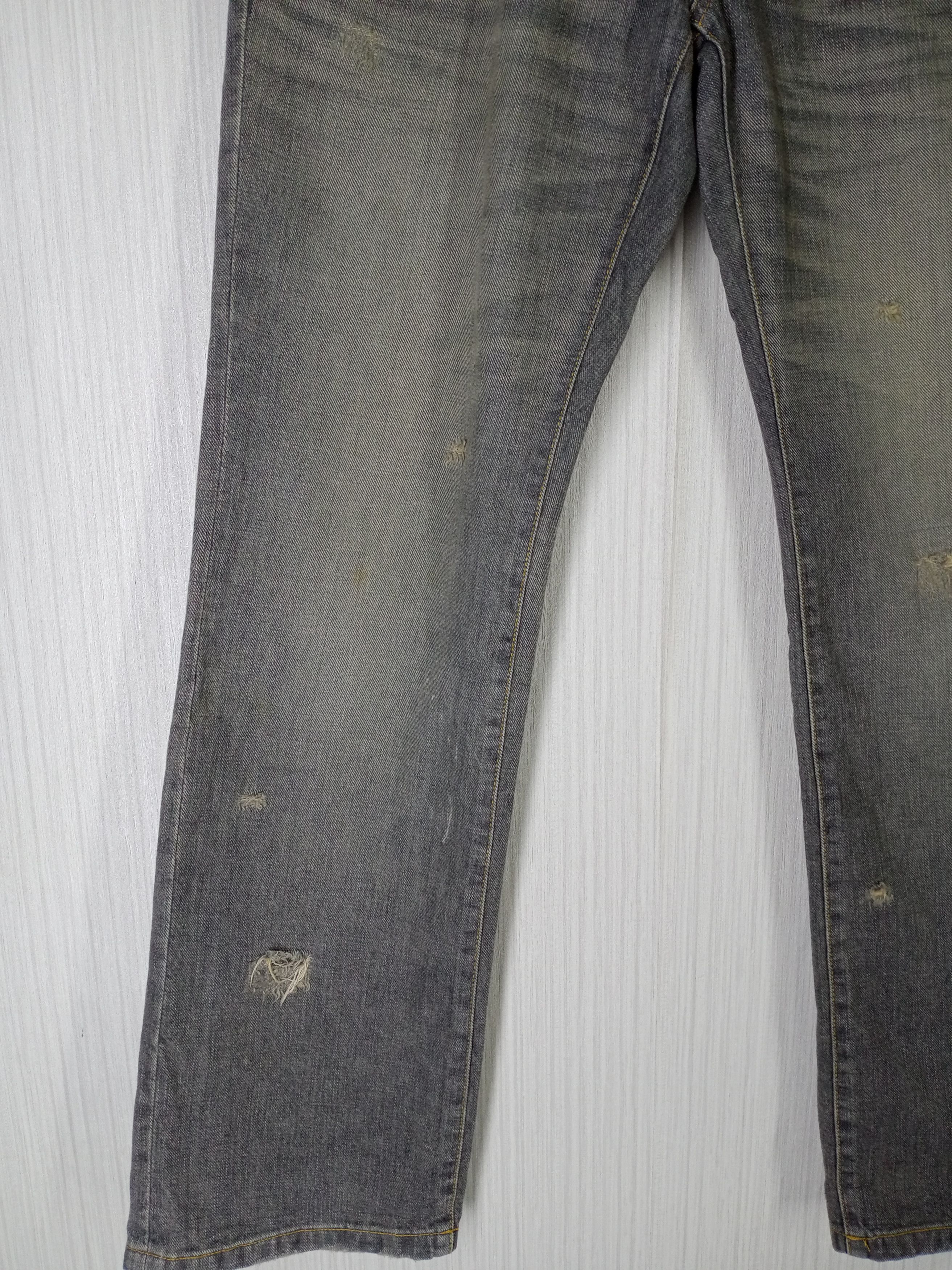 Designer × Issey Miyake Sunaokuwahara Issey Miyake Double Waist Distressed Denim Size US 32 / EU 48 - 6 Thumbnail