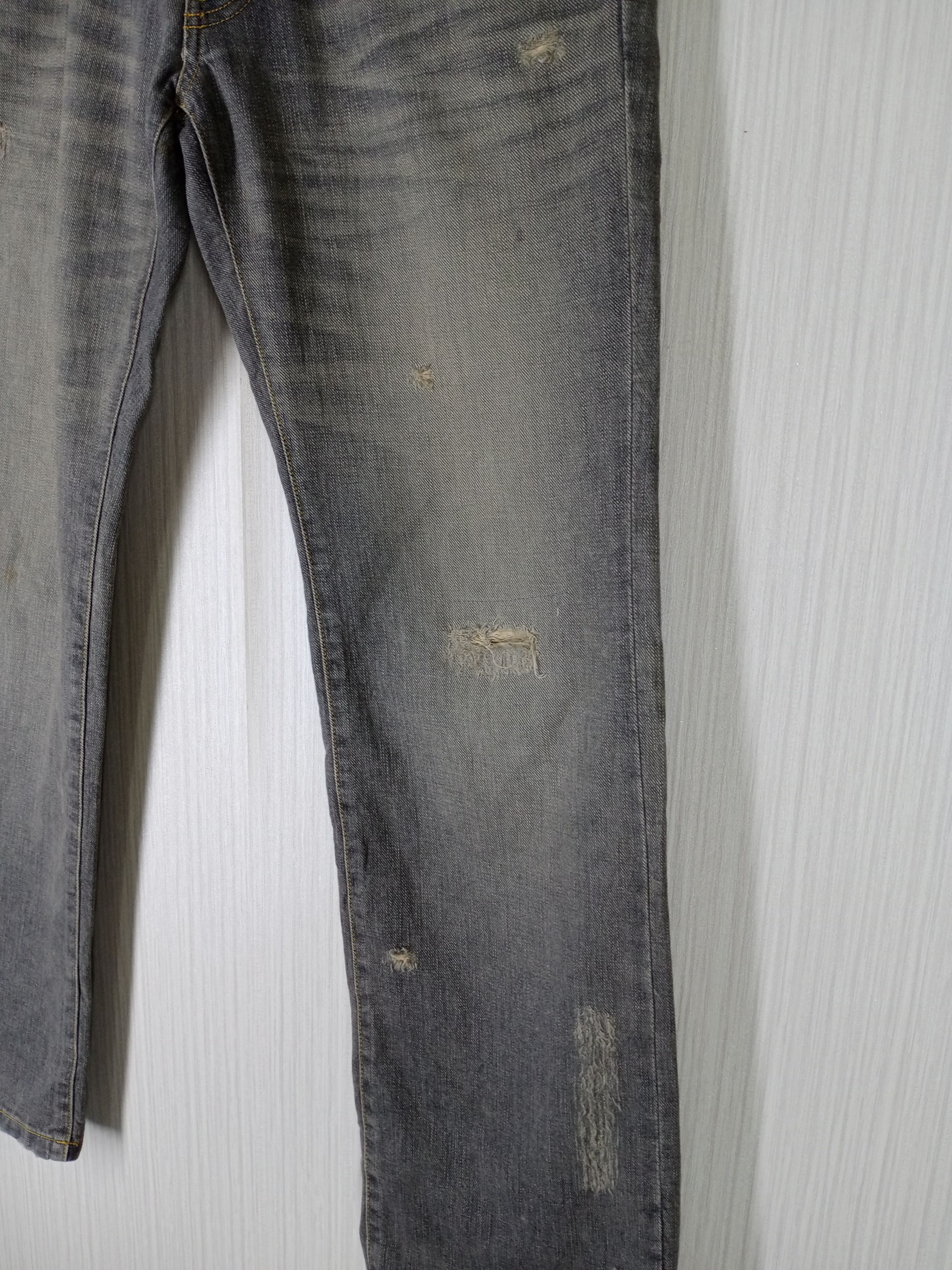 Designer × Issey Miyake Sunaokuwahara Issey Miyake Double Waist Distressed Denim Size US 32 / EU 48 - 5 Thumbnail
