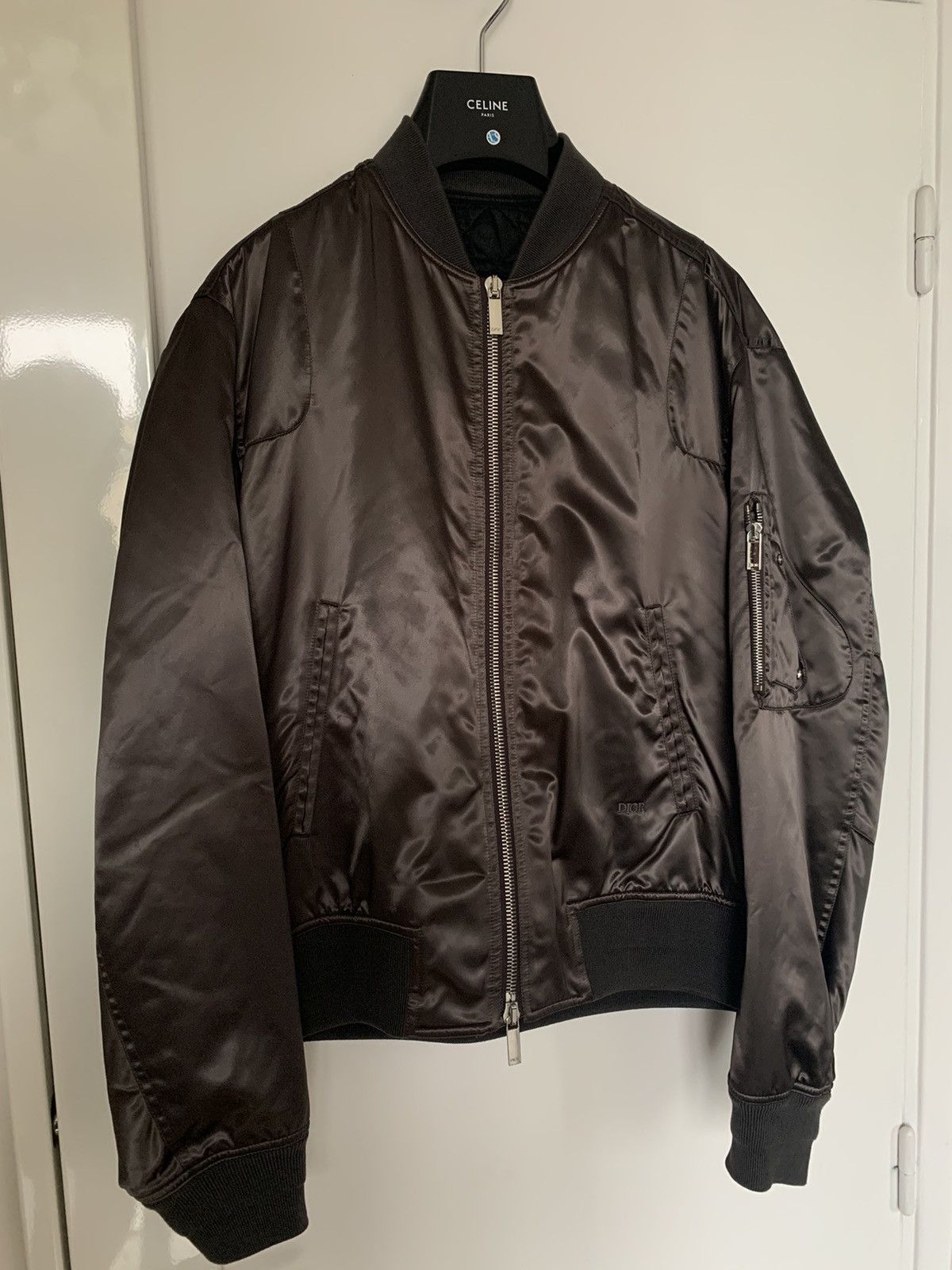 image of Dior By Kim Jones Men’S Bomber Jacket in Brown, Men's (Size Small)