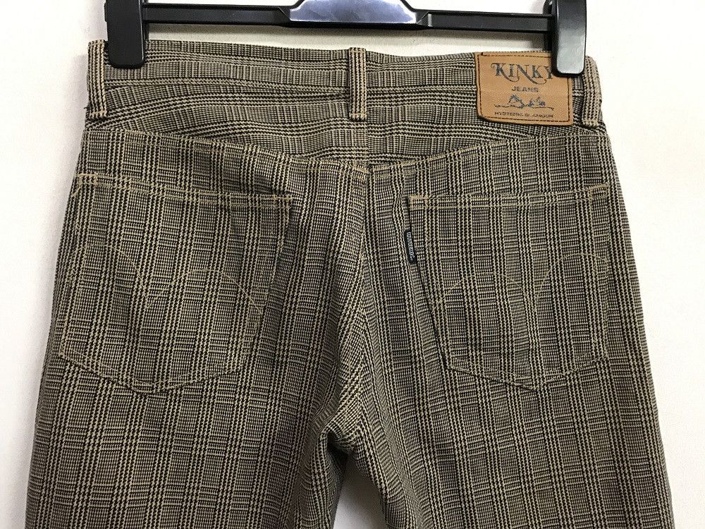 Hysteric Glamour HG Japan Leather Patch Tartan Paid Check Skinny Pant Size US 29 - 10 Thumbnail