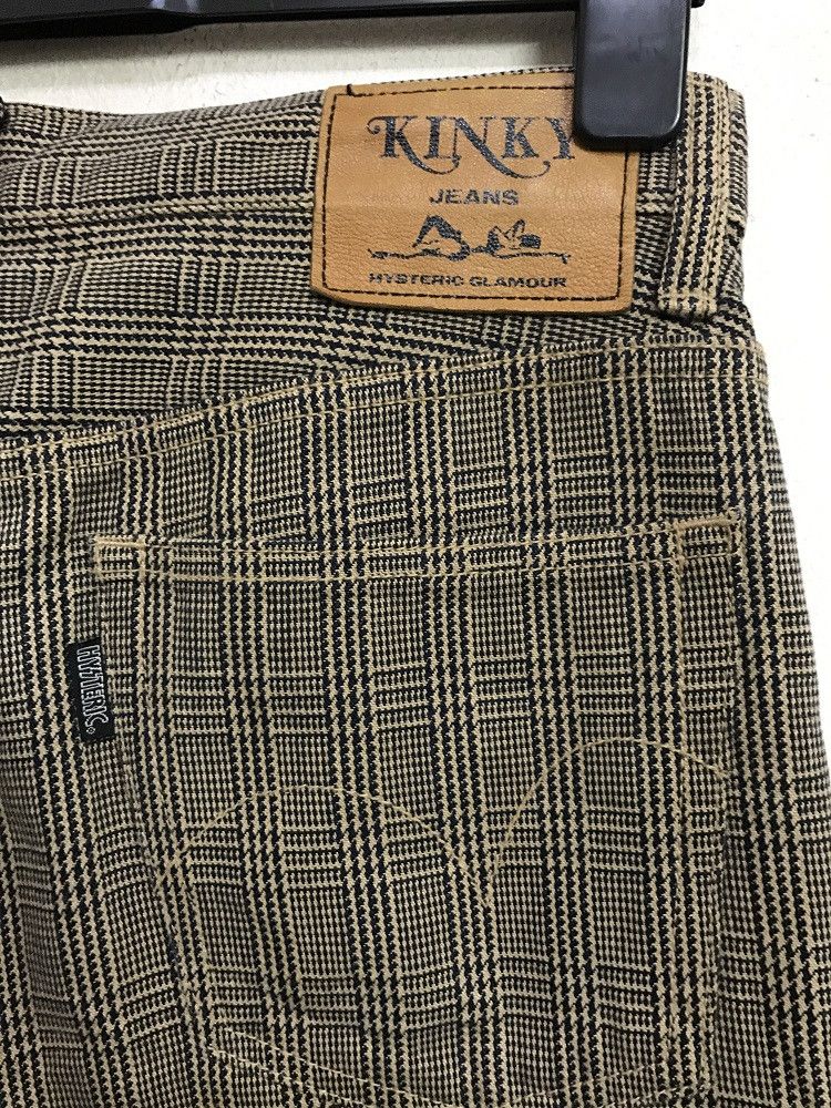 Hysteric Glamour HG Japan Leather Patch Tartan Paid Check Skinny Pant Size US 29 - 11 Thumbnail