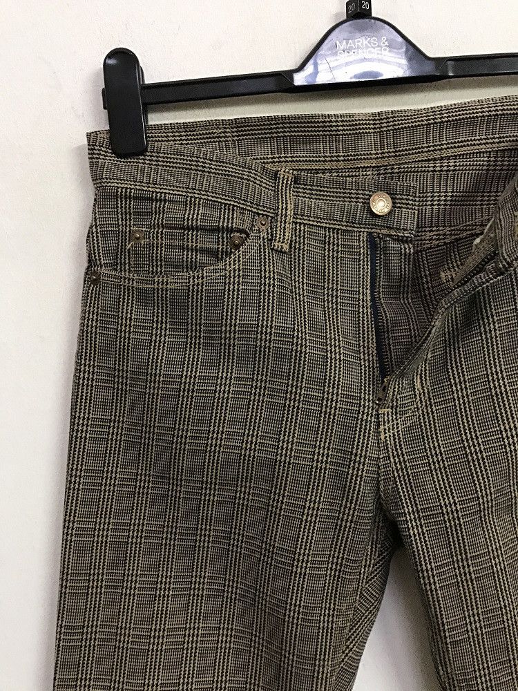 Hysteric Glamour HG Japan Leather Patch Tartan Paid Check Skinny Pant Size US 29 - 4 Thumbnail