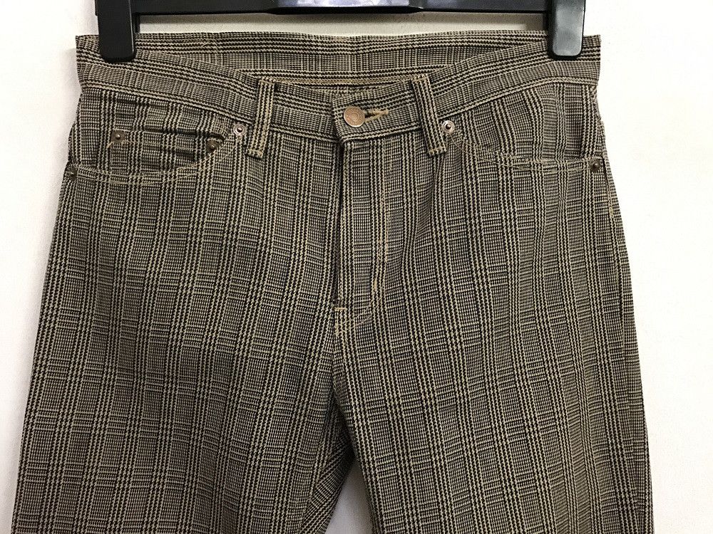 Hysteric Glamour HG Japan Leather Patch Tartan Paid Check Skinny Pant Size US 29 - 2 Thumbnail