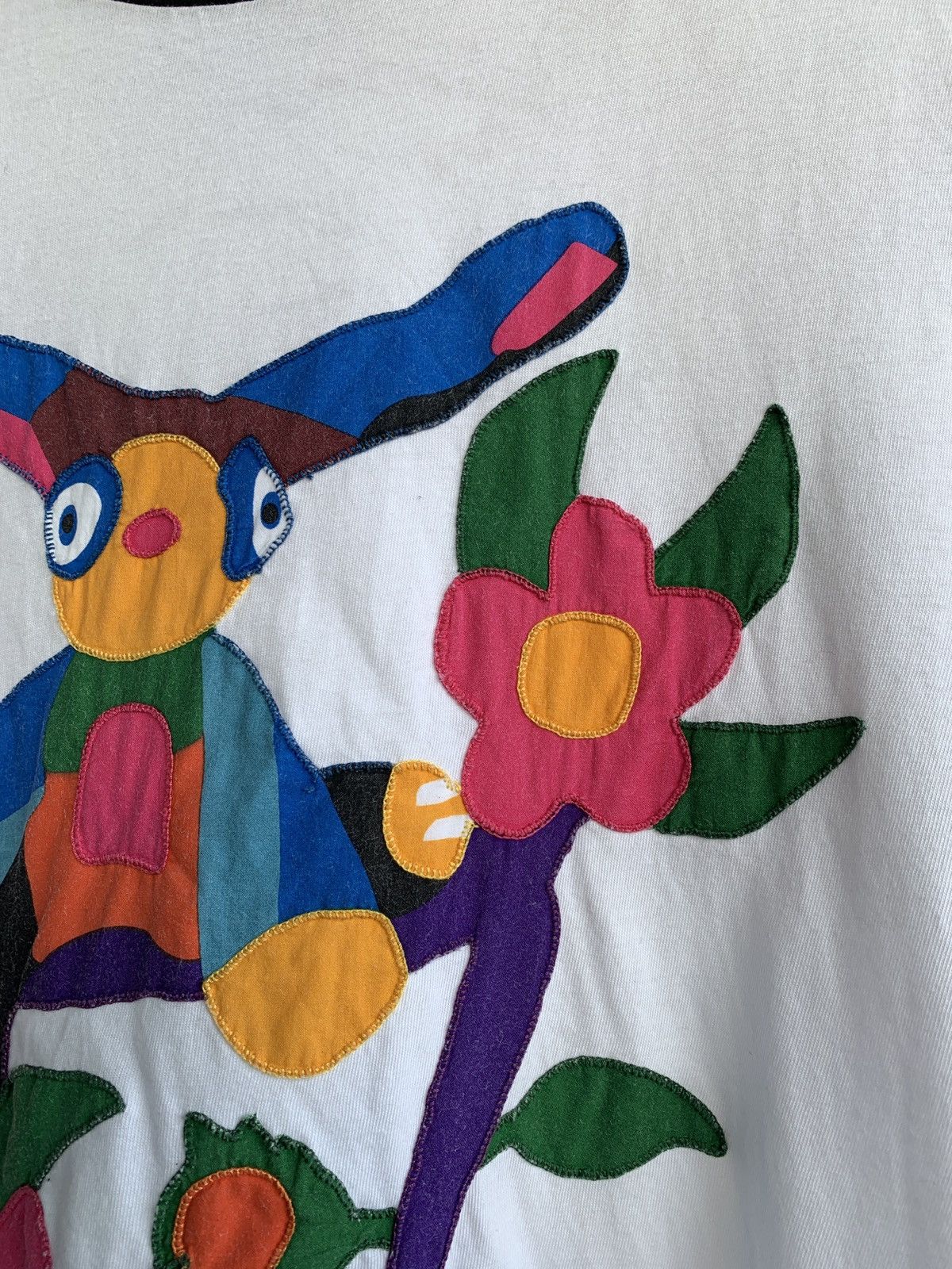 H&M Marni x H&M Art Embroidered Logo White T-Shirt Size US M / EU 48-50 / 2 - 6 Thumbnail