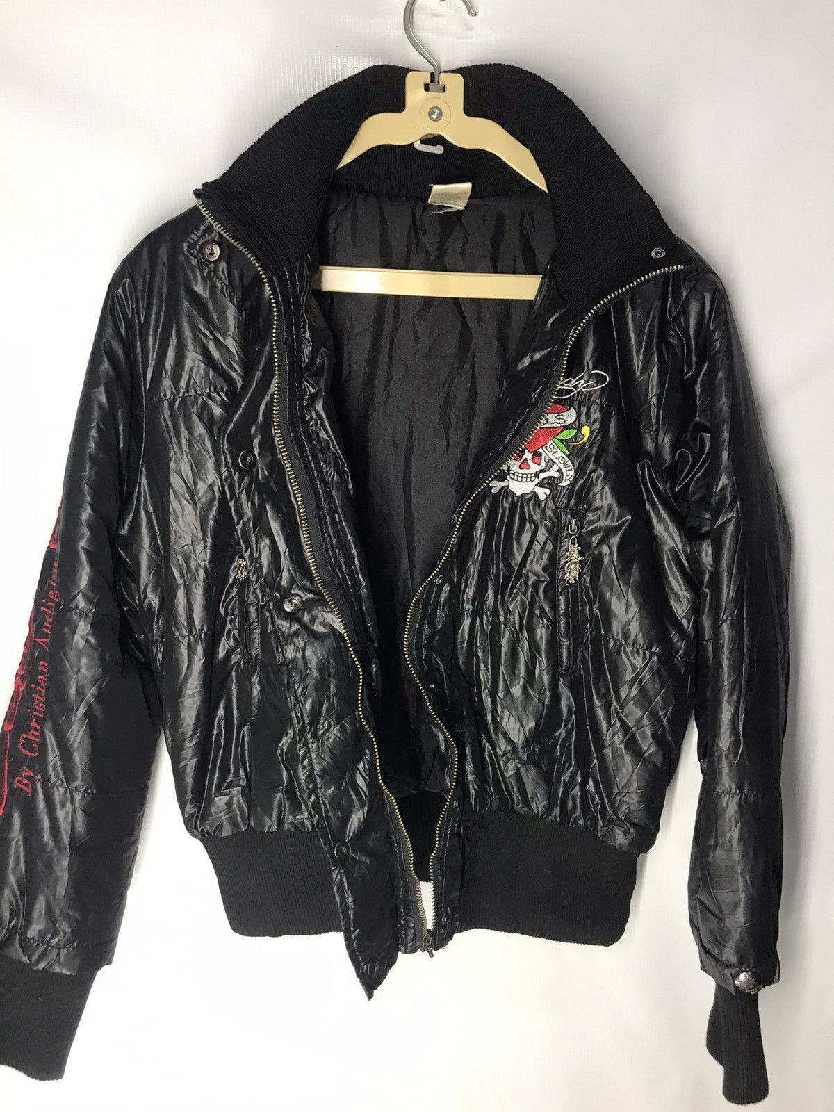 Christian Audigier × Ed Hardy Ed hardy embroidered logo down puffer jacket Size US S / EU 44-46 / 1 - 6 Thumbnail