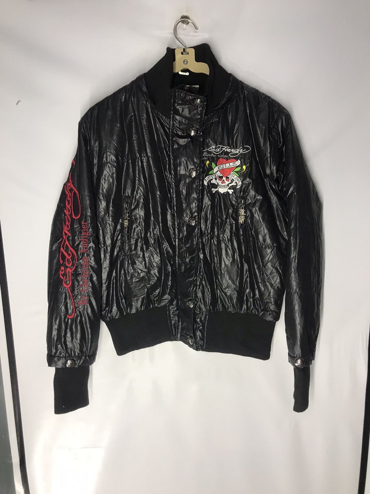 Christian Audigier × Ed Hardy Ed hardy embroidered logo down puffer jacket Size US S / EU 44-46 / 1 - 11 Thumbnail