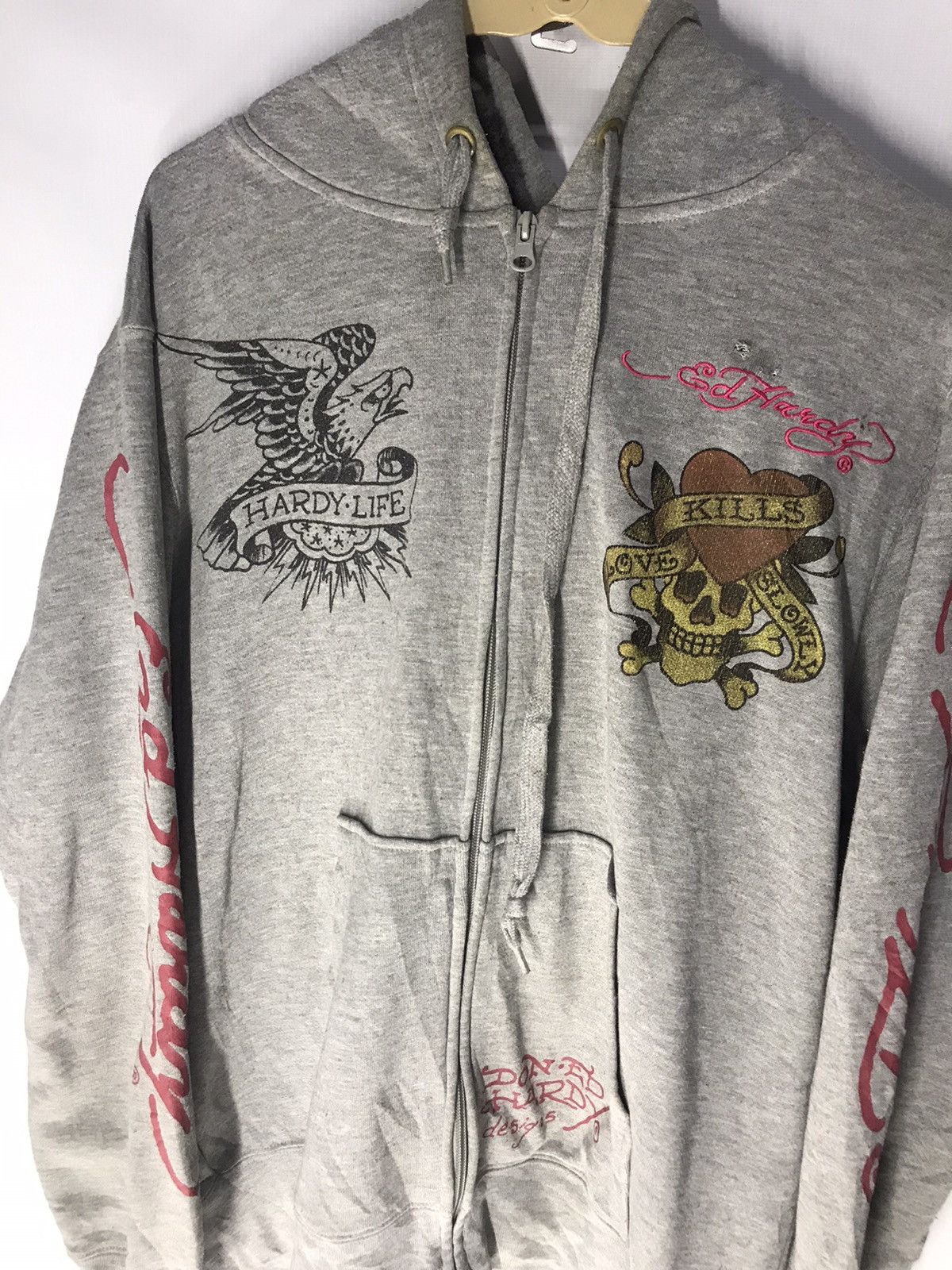 Christian Audigier × Ed Hardy 🔥best offer 🔥Ed hardy zipper hoodie Size US L / EU 52-54 / 3 - 5 Thumbnail