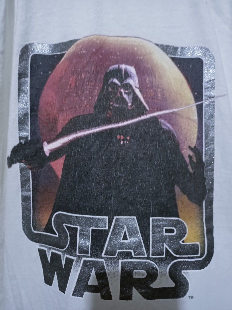 Star Wars × Vintage Vintage 90s star wars darth vader iron on ringer shirt Size US L / EU 52-54 / 3 - 2 Thumbnail