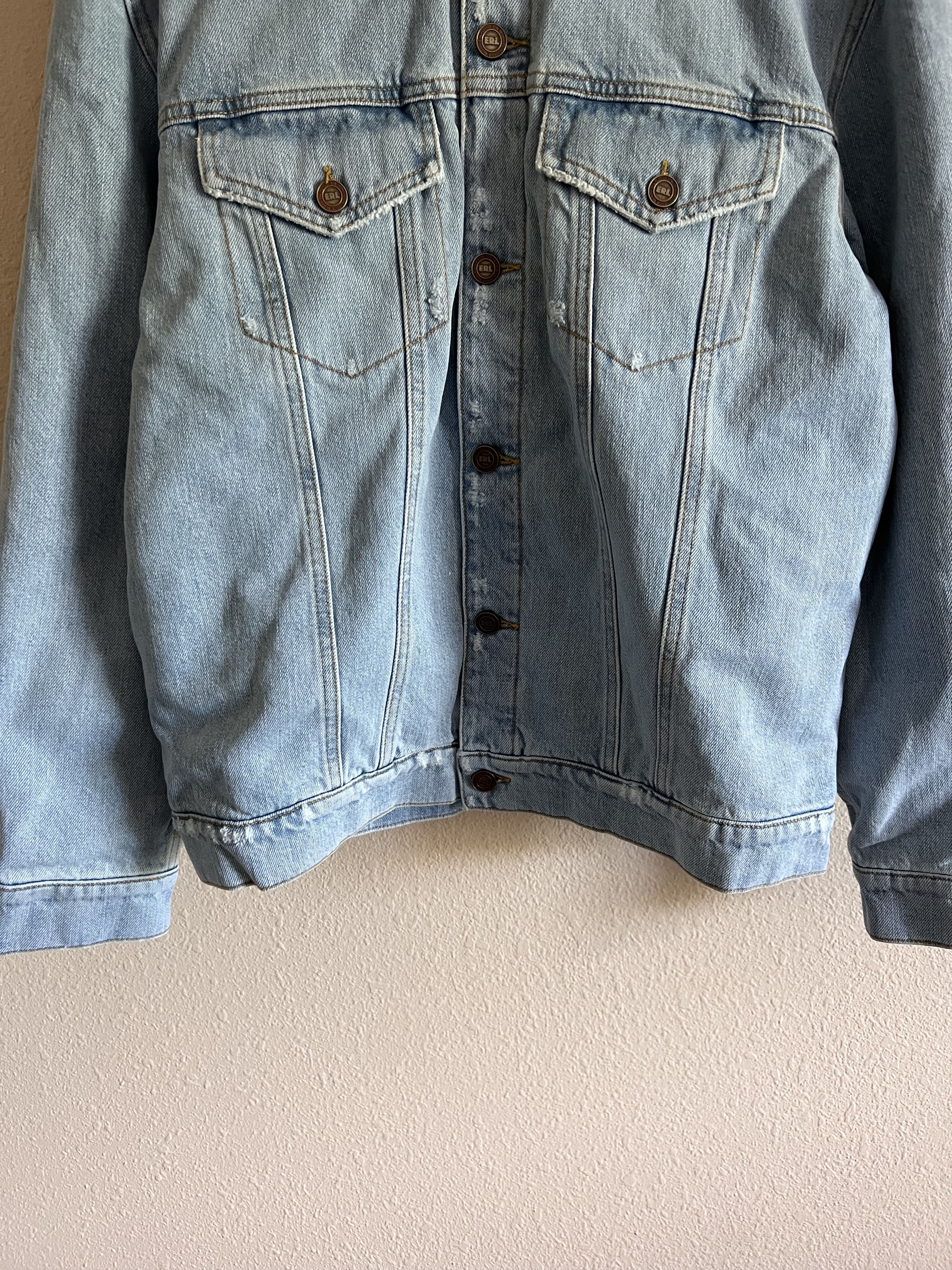 ERL ERL Denim Jacket with Fur Collar Size US XL / EU 56 / 4 - 3 Thumbnail