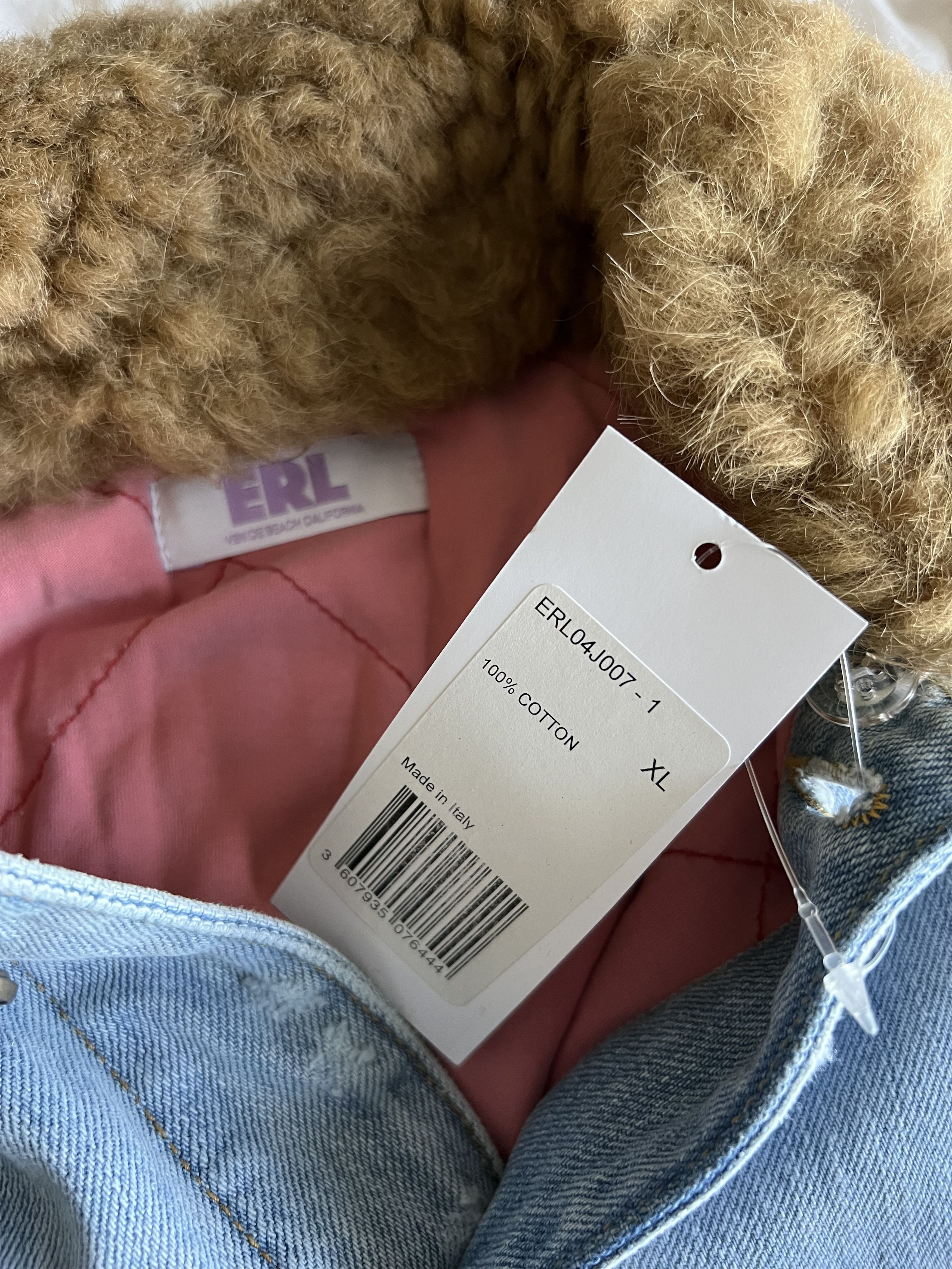 ERL ERL Denim Jacket with Fur Collar Size US XL / EU 56 / 4 - 9 Thumbnail