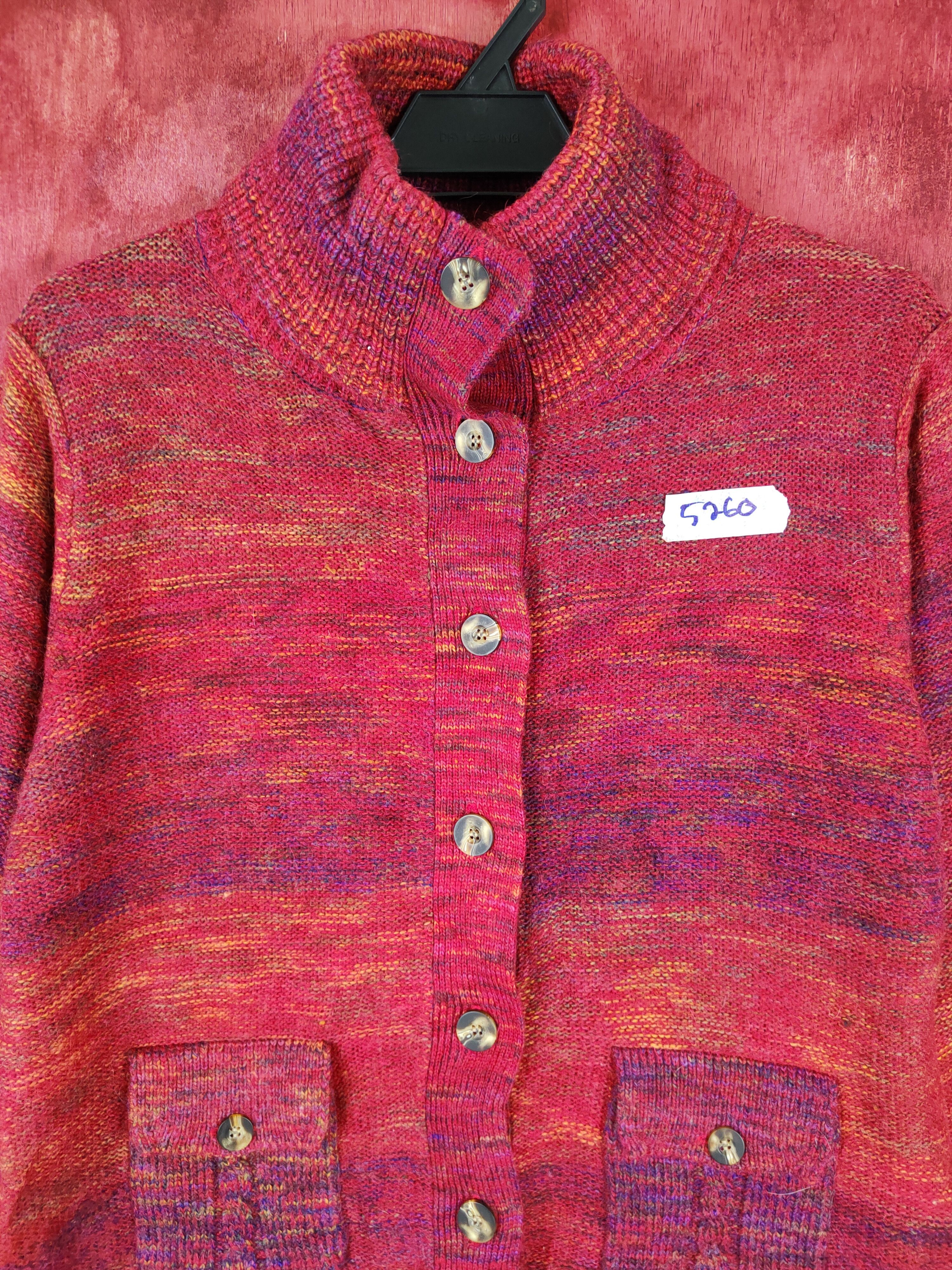 Japanese Brand Tina Lisa Red Knitwear cardigan japan #5260 Size M / US 6-8 / IT 42-44 - 2 Thumbnail