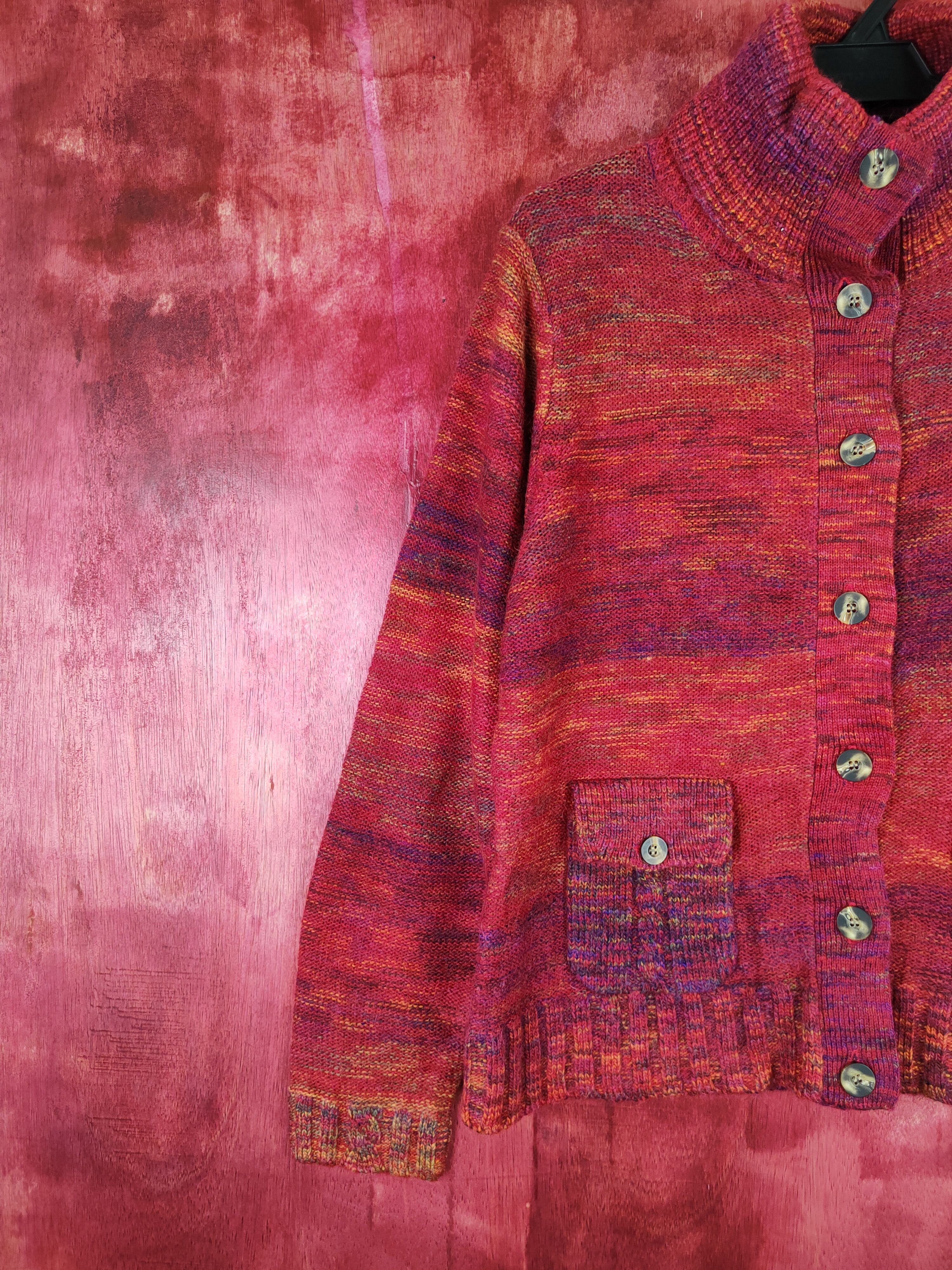 Japanese Brand Tina Lisa Red Knitwear cardigan japan #5260 Size M / US 6-8 / IT 42-44 - 5 Thumbnail