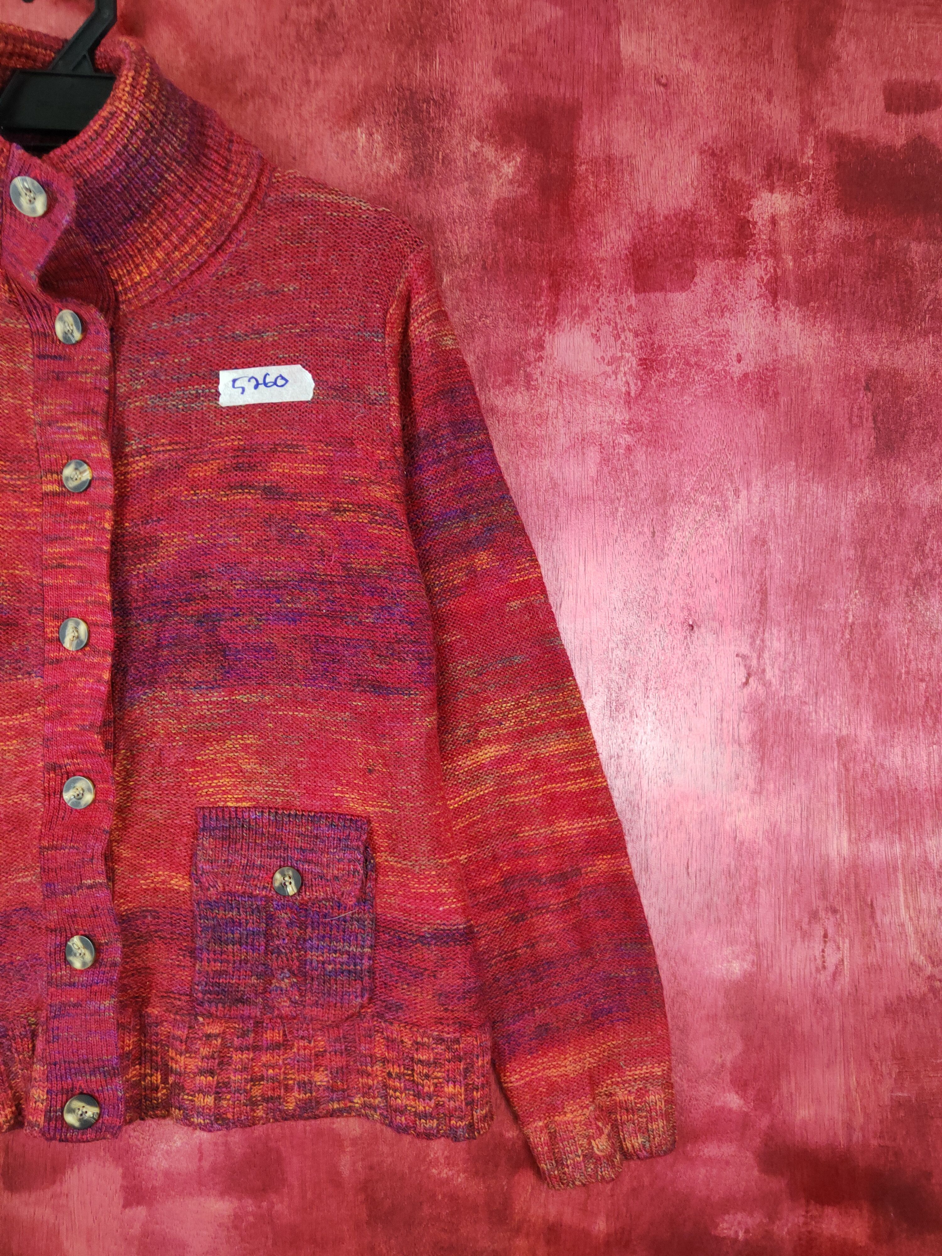 Japanese Brand Tina Lisa Red Knitwear cardigan japan #5260 Size M / US 6-8 / IT 42-44 - 6 Thumbnail